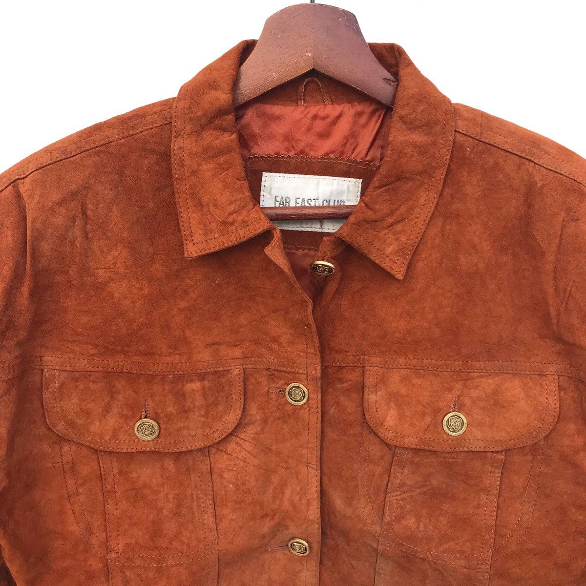 Japanese Brand Far East Club Crop Top Pig Leather Jacket Size M / US 6-8 / IT 42-44 - 5 Thumbnail