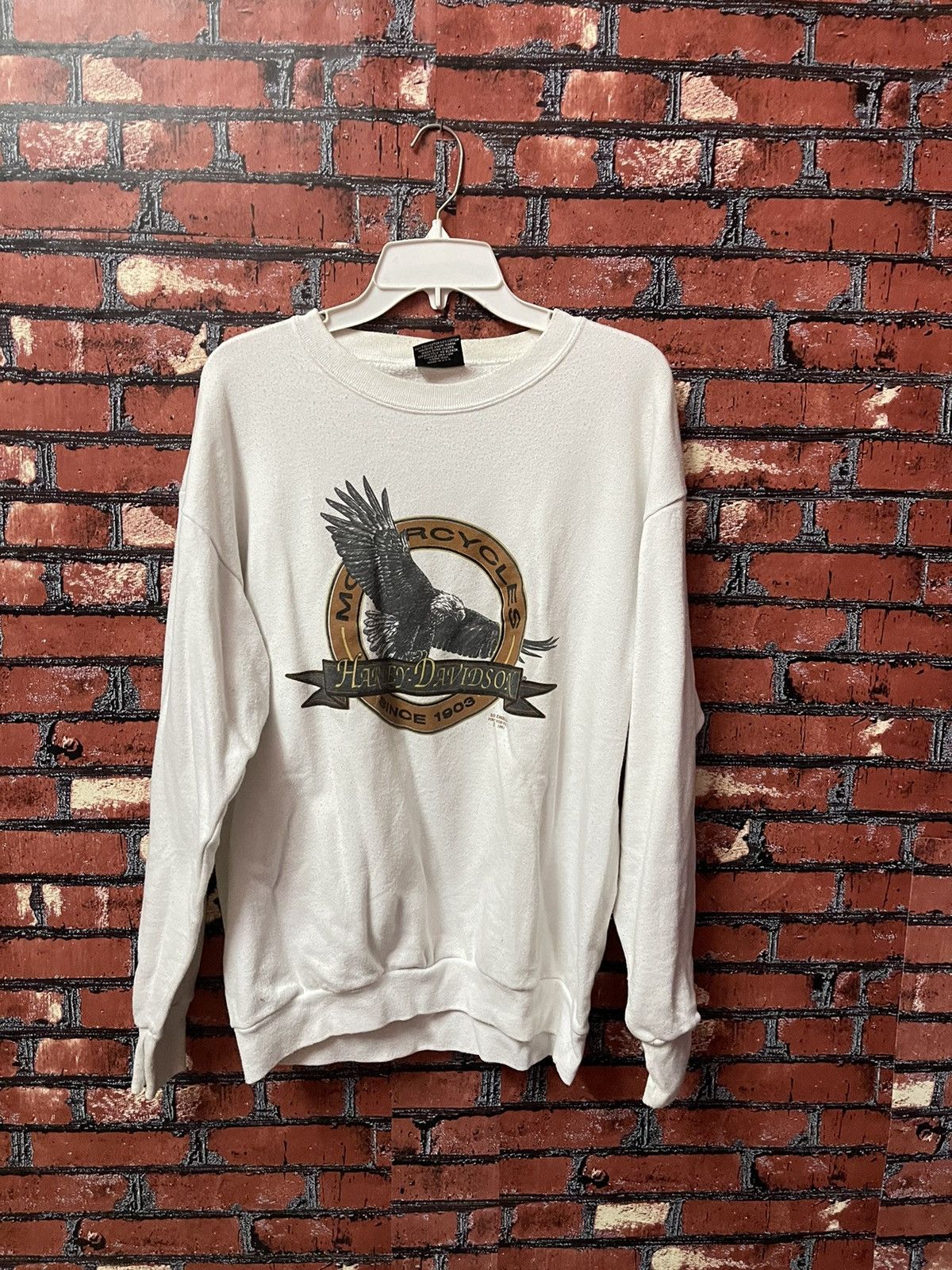 Harley Davidson × Vintage Vintage Harley Davidson 3D Emblem sweatshirt Size US XL / EU 56 / 4 - 1 Thumbnail