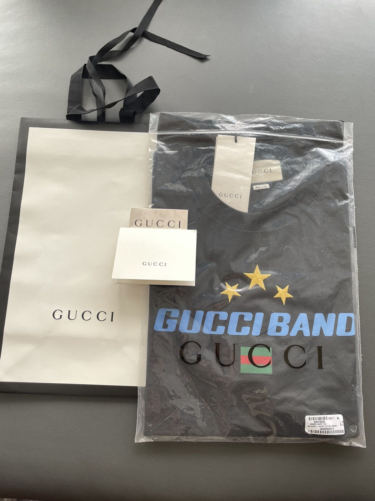 Gucci NEW Rare Sold Out Super Runway Gucci Band Logo Tee T-shirt Size US XL / EU 56 / 4 - 3 Thumbnail