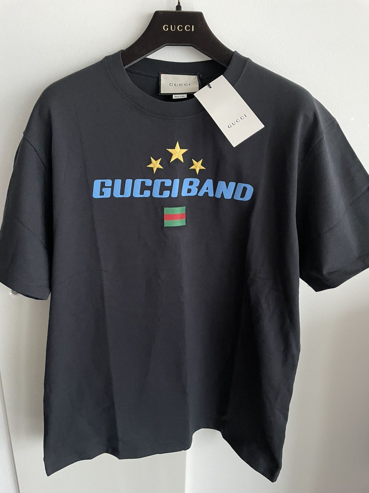 Gucci NEW Rare Sold Out Super Runway Gucci Band Logo Tee T-shirt Size US XL / EU 56 / 4 - 4 Thumbnail
