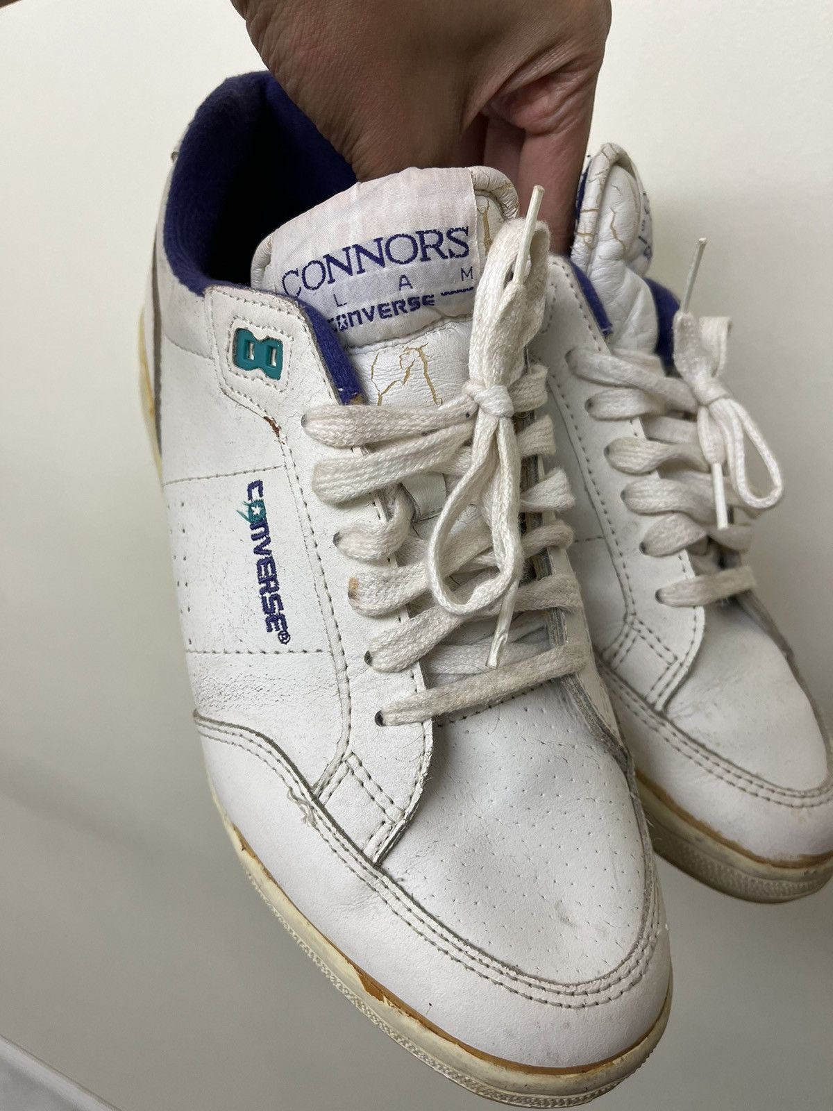 Converse Vintage Vintage 1991 Converse Slam Jimmy Connors Tennis Shoes Grailed