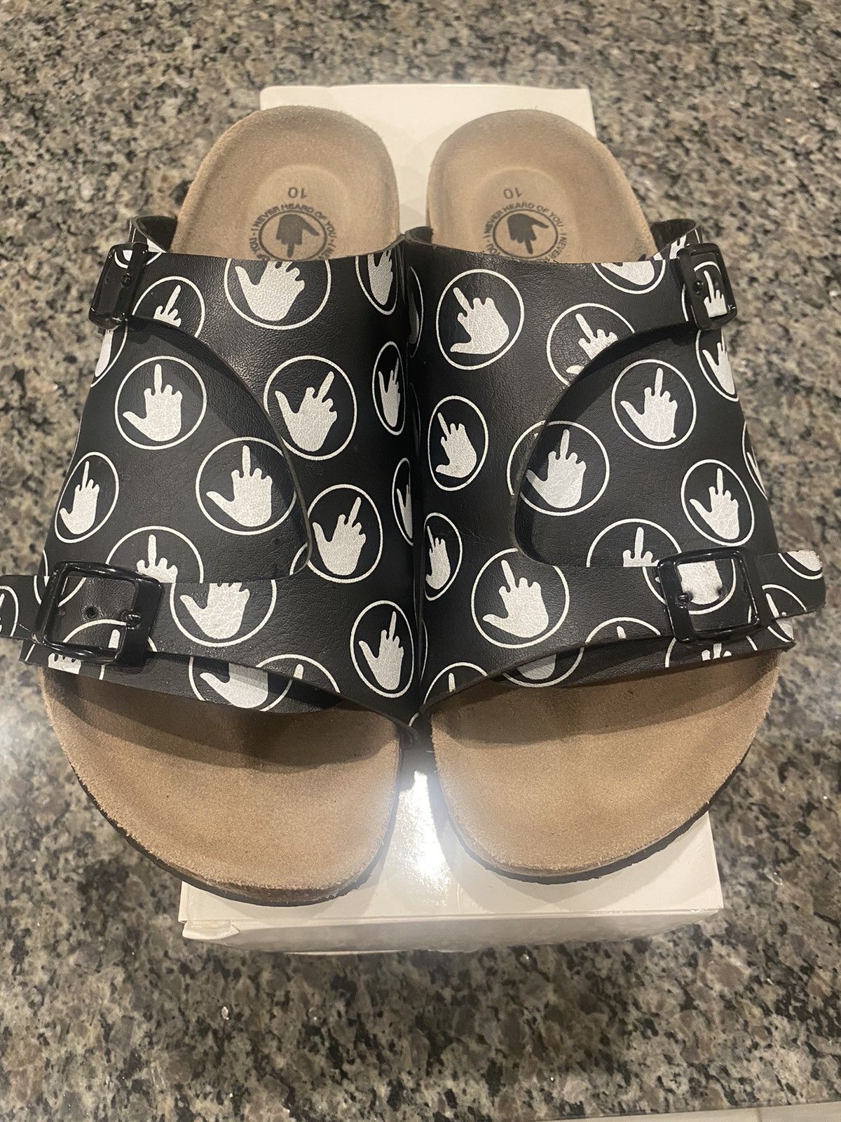 ineverheardofyou ineverheardofyou fuck off sandals **need them gone asap** Size US 10 / EU 43 - 1 Thumbnail