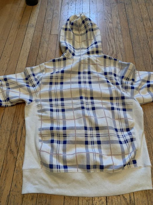 Champion uo exclusive plaid hotsell reverse weave hoodie sweatshirt