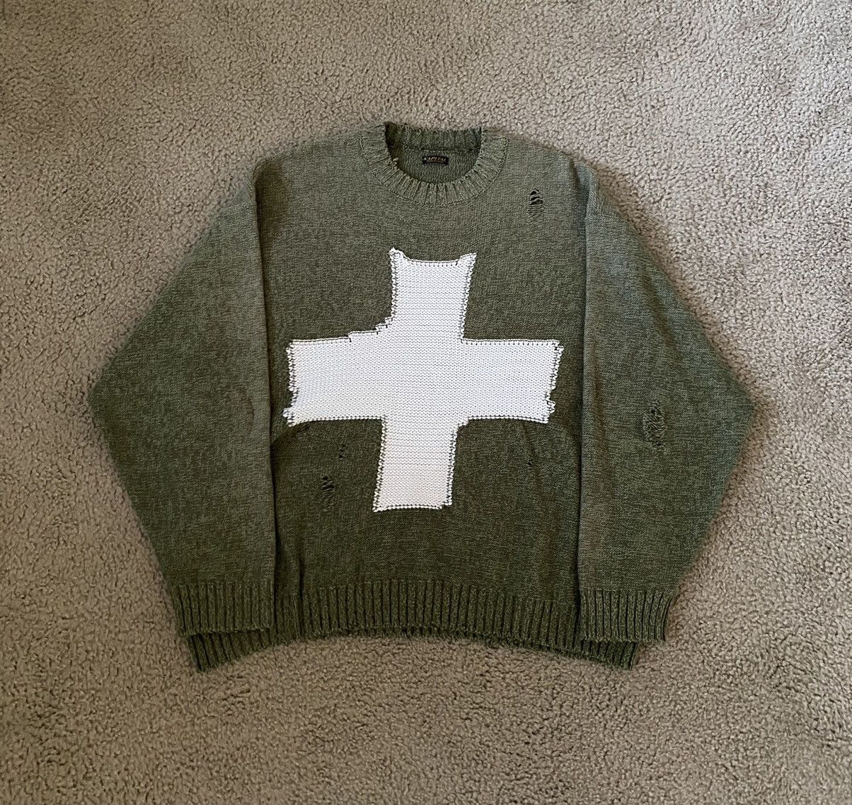 Kapital 5G Knit Cross Sweater | Grailed