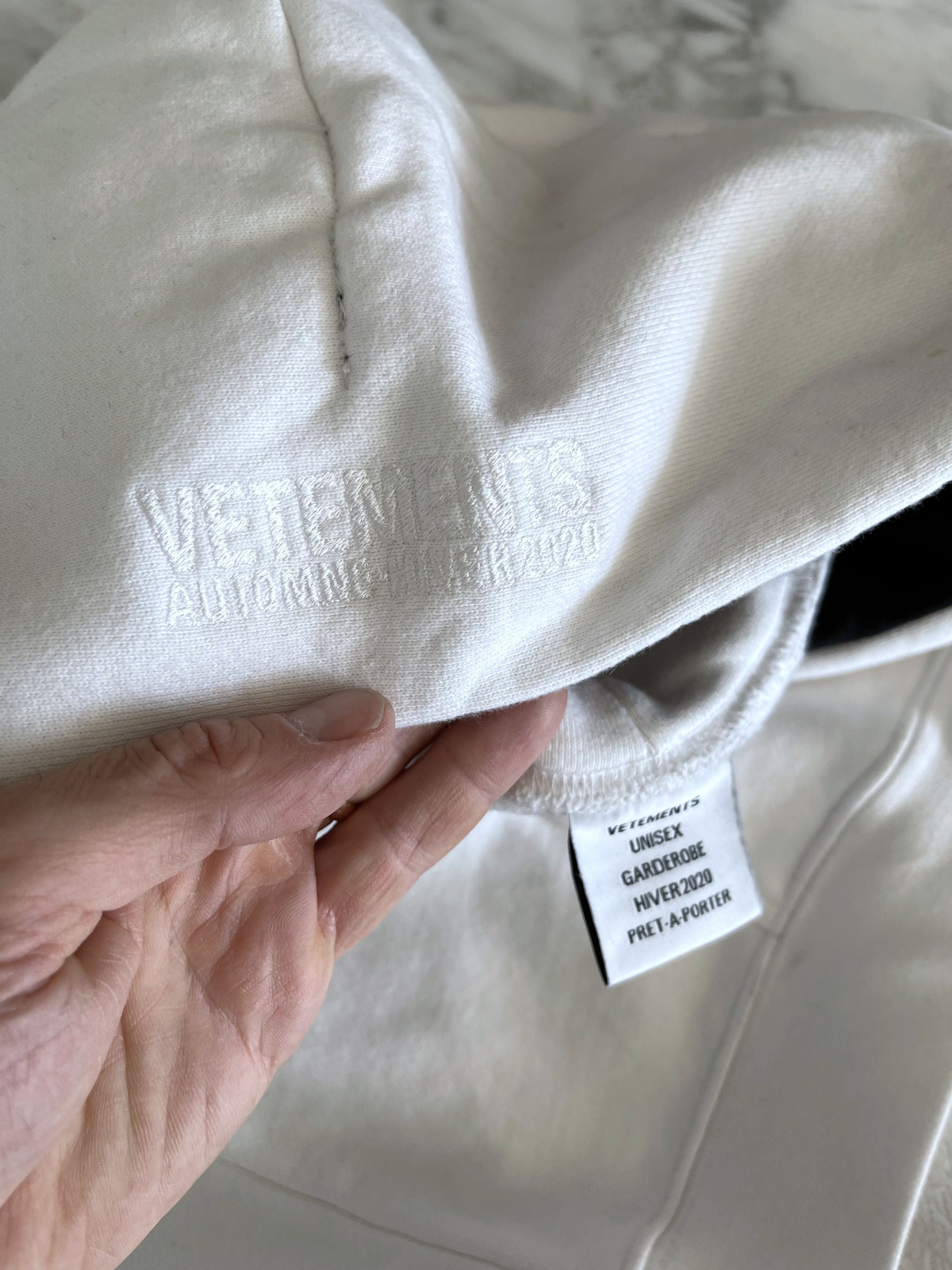 Vetements Demna Gvasalia FW19 Seized Hidden Side Mask Hoodie (S) | Grailed