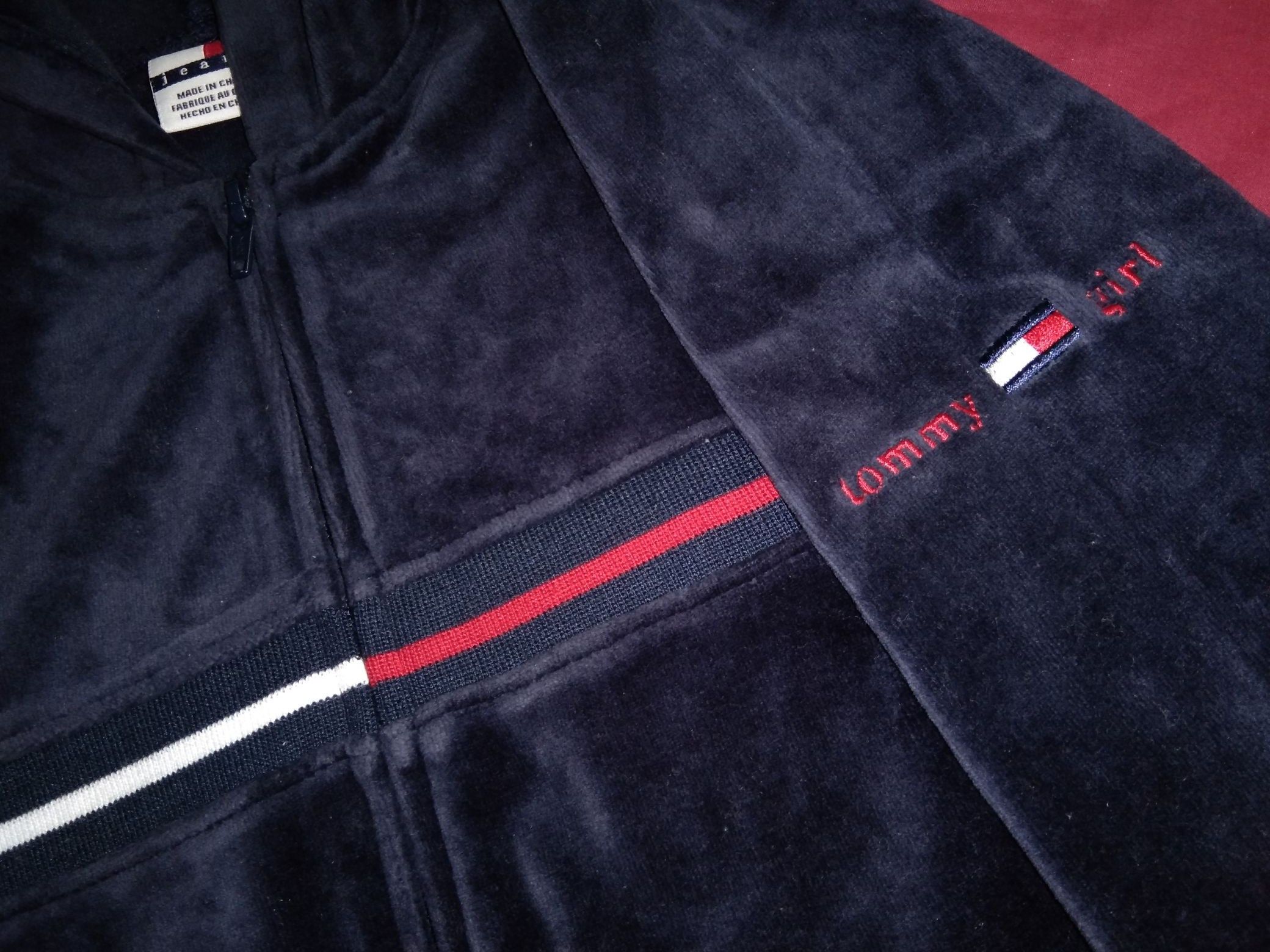 Tommy Jeans Tommy Hilfiger Jeans / Tommy Girl Velour women zip hoodie Size ONE SIZE - 3 Thumbnail