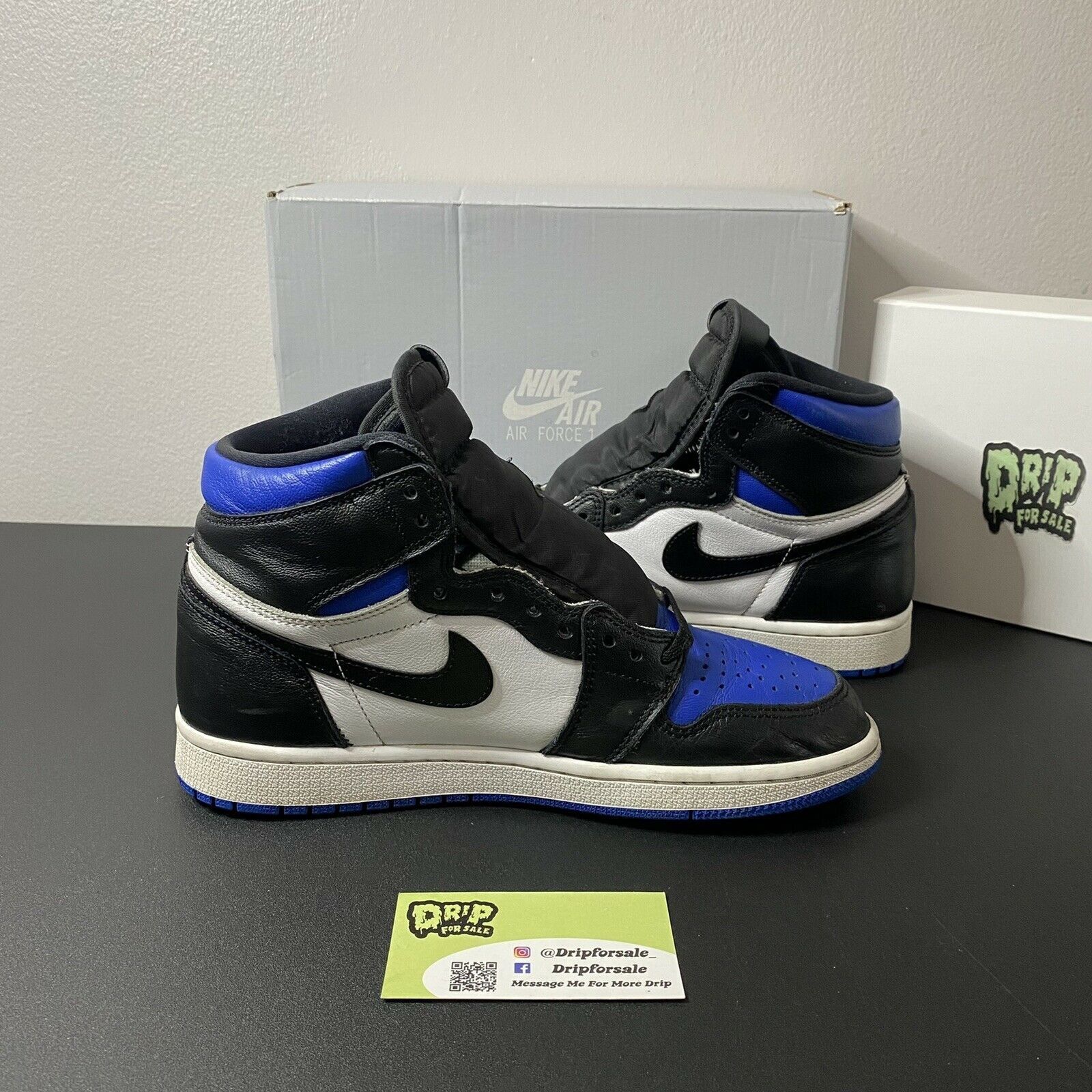 Jordan Brand Air Jordan 1 Retro High OG "ROYAL TOE" 2020 Size US 7.5 / EU 40-41 - 4 Thumbnail