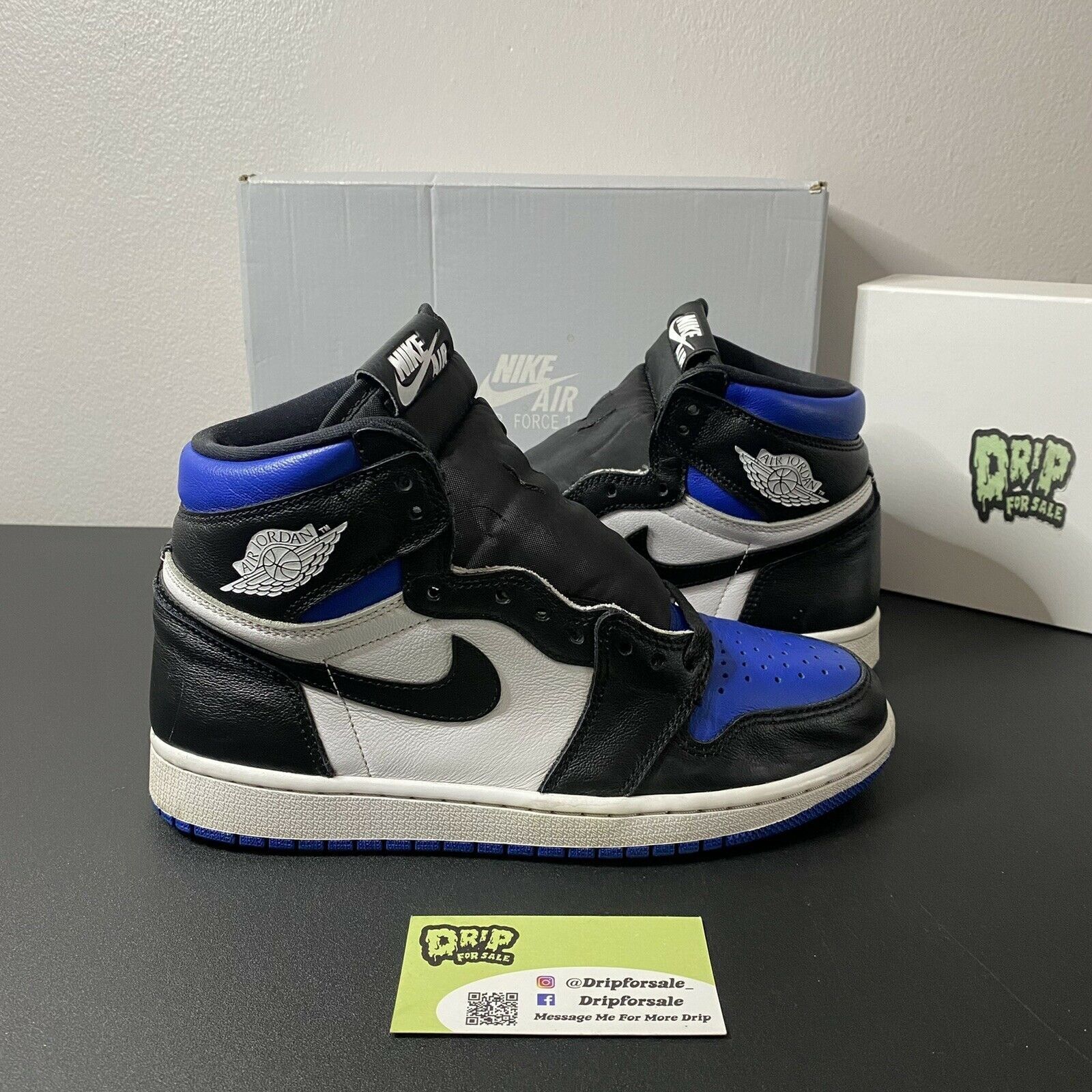 Jordan Brand Air Jordan 1 Retro High OG "ROYAL TOE" 2020 Size US 7.5 / EU 40-41 - 2 Thumbnail