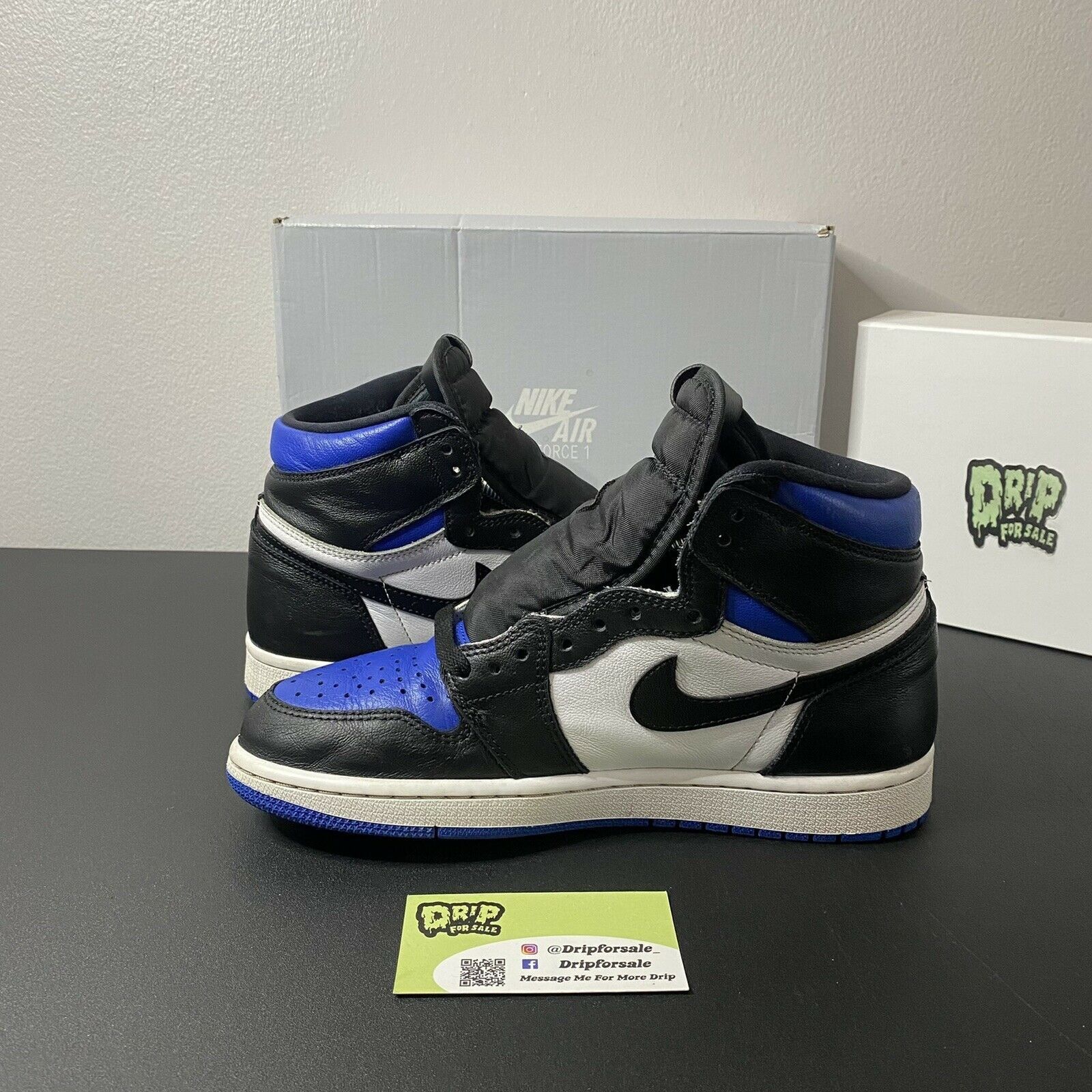 Jordan Brand Air Jordan 1 Retro High OG "ROYAL TOE" 2020 Size US 7.5 / EU 40-41 - 3 Thumbnail