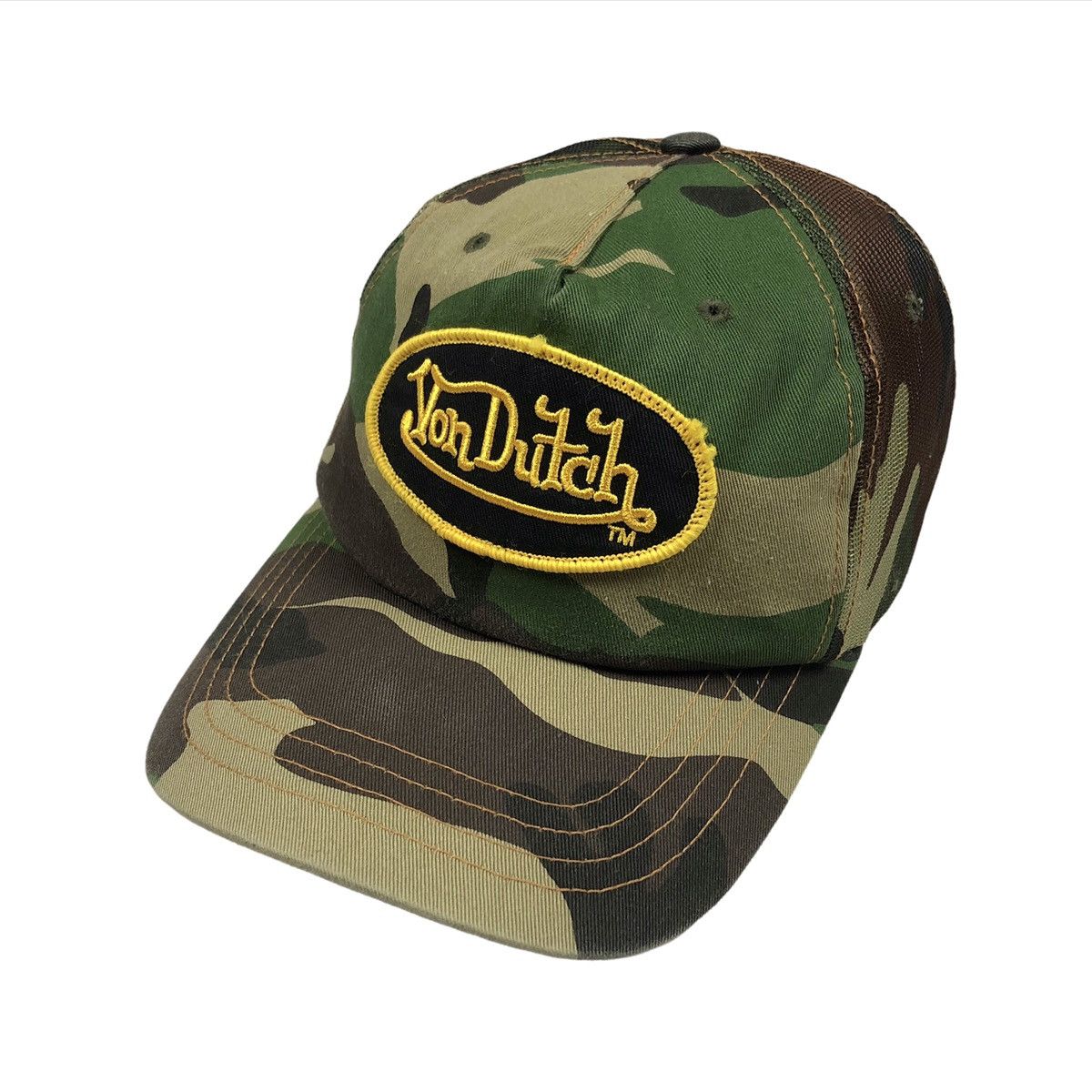 Vintage Von Dutch Camo Trucker Hat