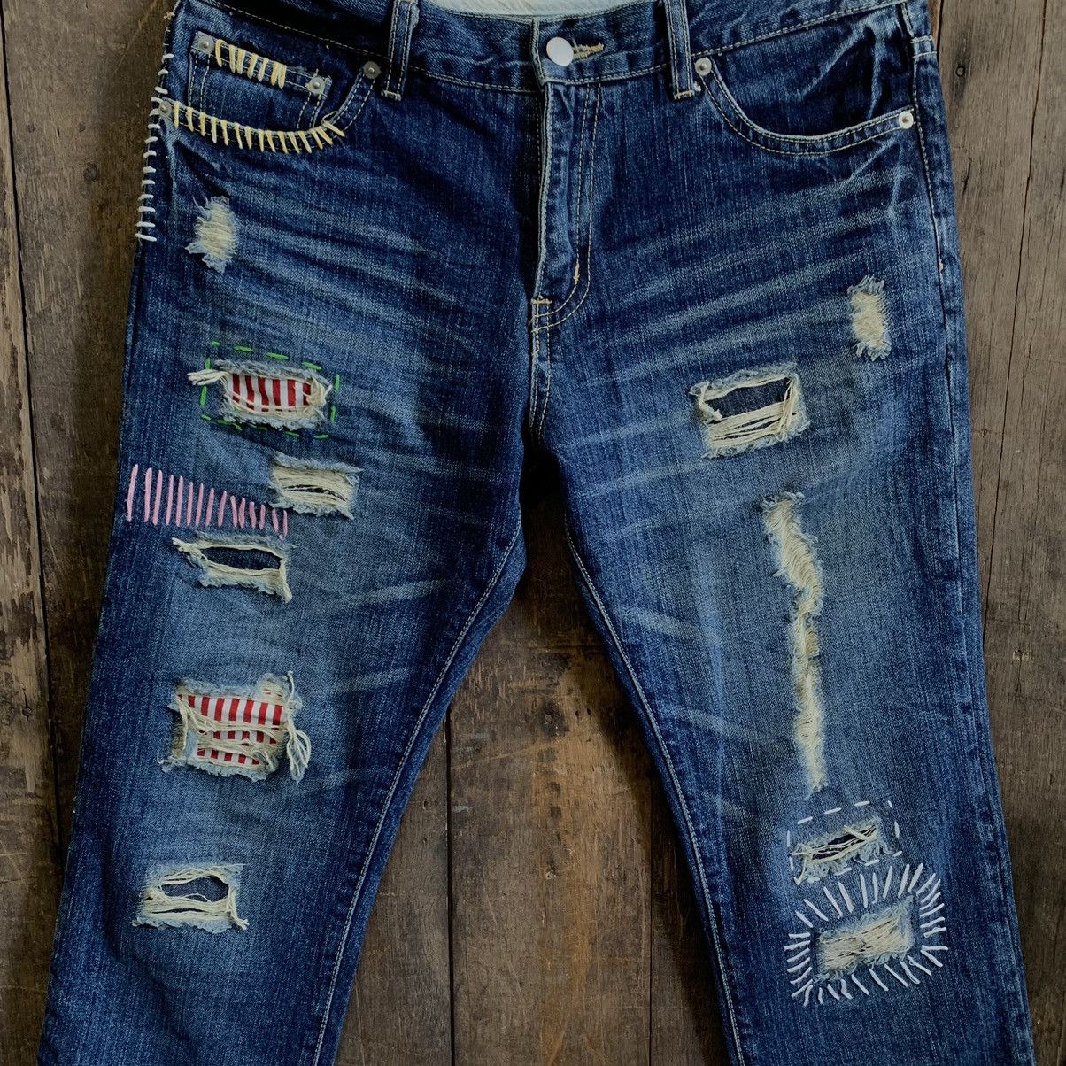 Japanese Brand Vintage Distressed Denim Jeans Size US 34 / EU 50 - 4 Thumbnail