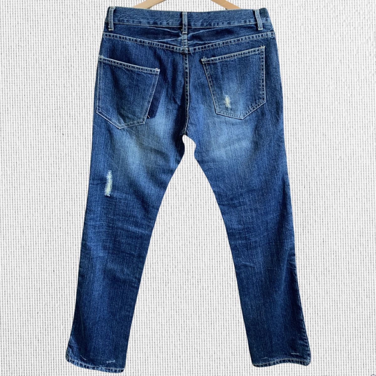 Japanese Brand Vintage Distressed Denim Jeans Size US 34 / EU 50 - 2 Thumbnail