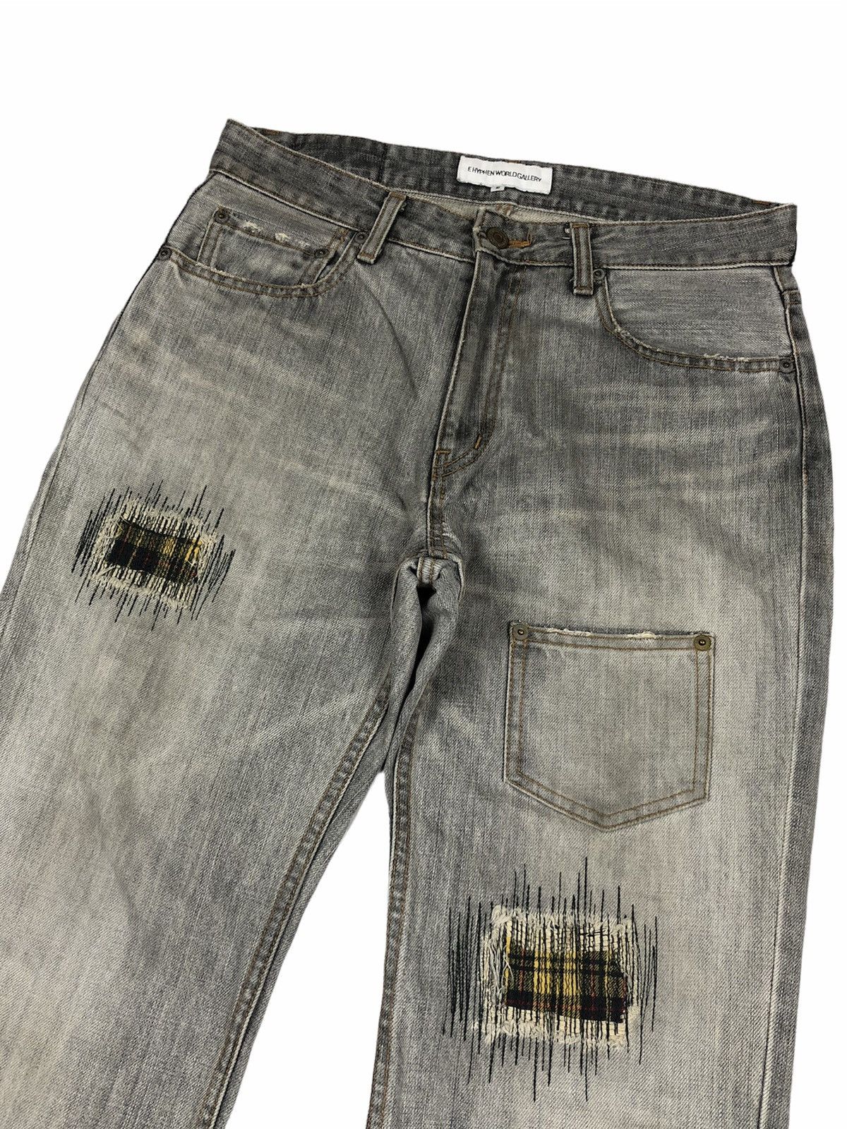 Japanese Brand E Hyphen World Gallery 🇯🇵 Distressed Denim Size US 31 - 3 Thumbnail