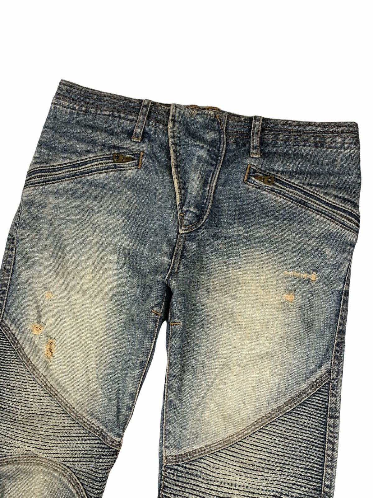 GOA G.O.A 🇯🇵 Slim Straight Biker Denim Pants Size US 30 / EU 46 - 4 Thumbnail