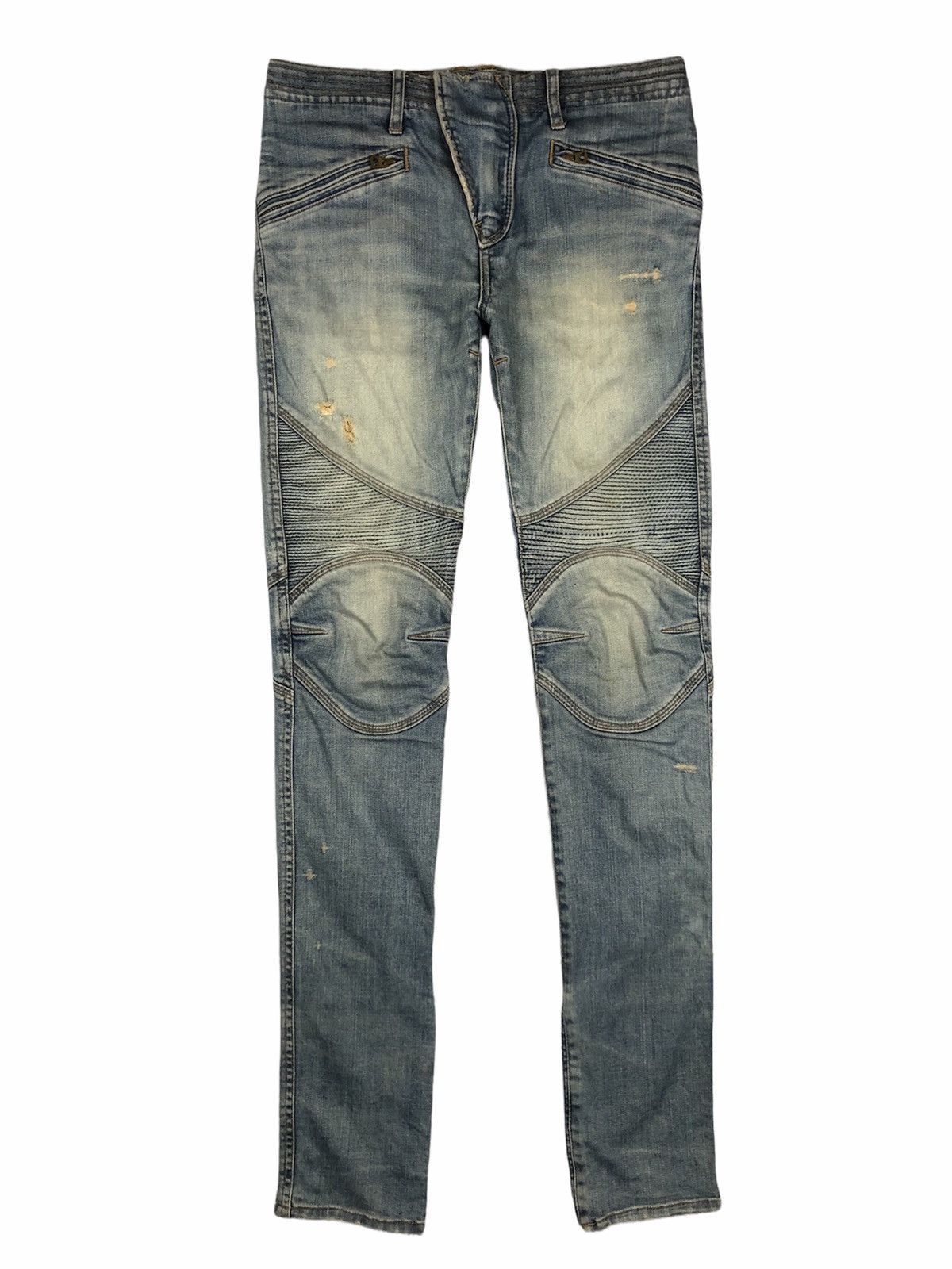 GOA G.O.A 🇯🇵 Slim Straight Biker Denim Pants Size US 30 / EU 46 - 1 Thumbnail