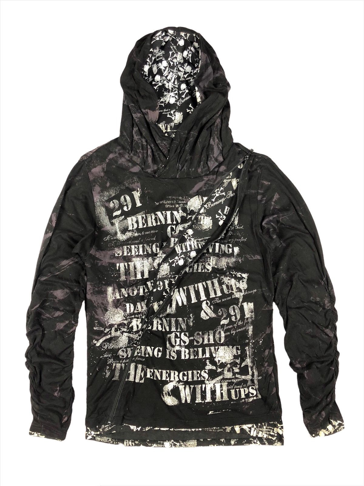 Bernings Sho 🇯🇵 Chaotic Punk Pullover Zipper Hoodie