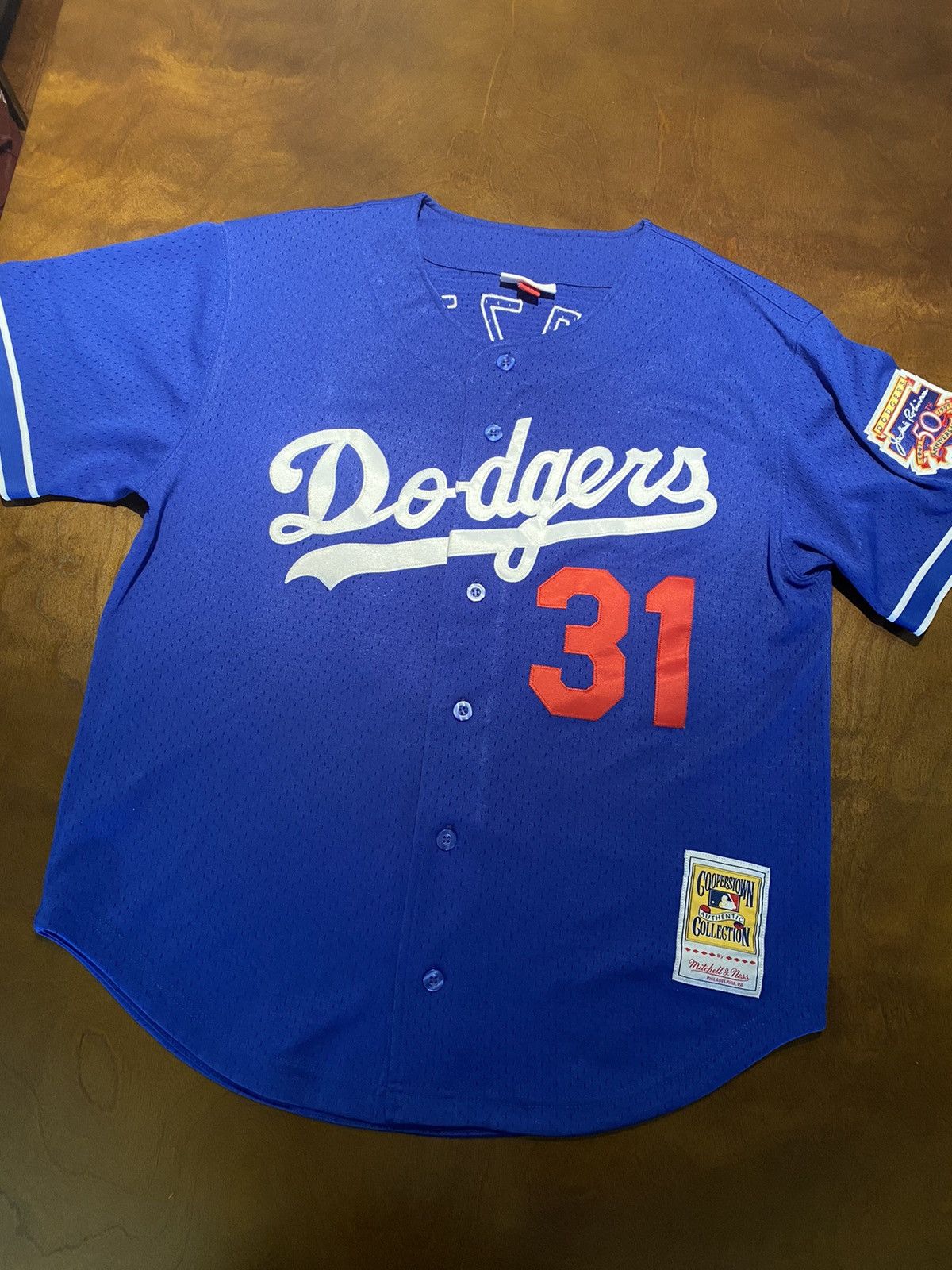 MIKE PIAZZA #31 LA DODGERS Mitchell & Ness Batting Practice