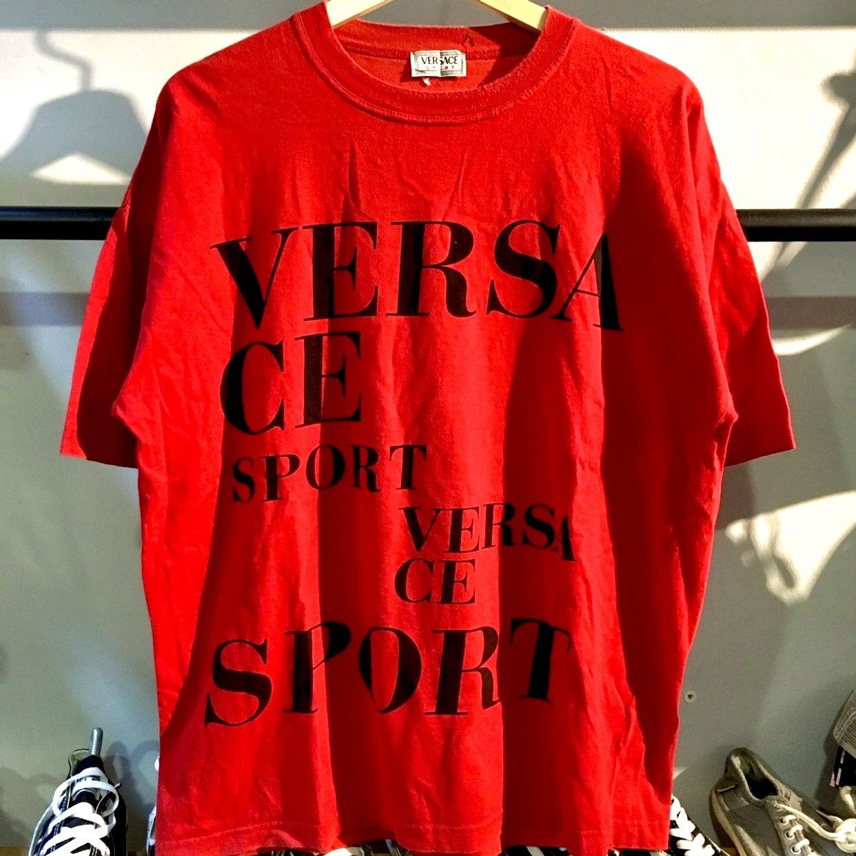 Versace × Vintage VINTAGE‼️Versace Sport Spellout Made In Italy T-Shirt Size US M / EU 48-50 / 2 - 1 Thumbnail