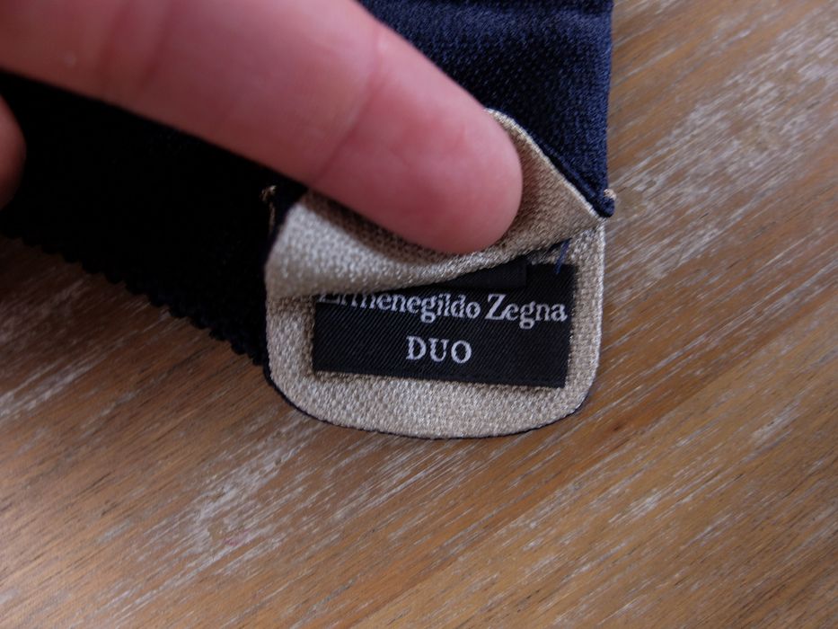 Ermenegildo Zegna ERMENEGILDO ZEGNA Duo navy skinny striped knit silk tie Size ONE SIZE - 4 Preview