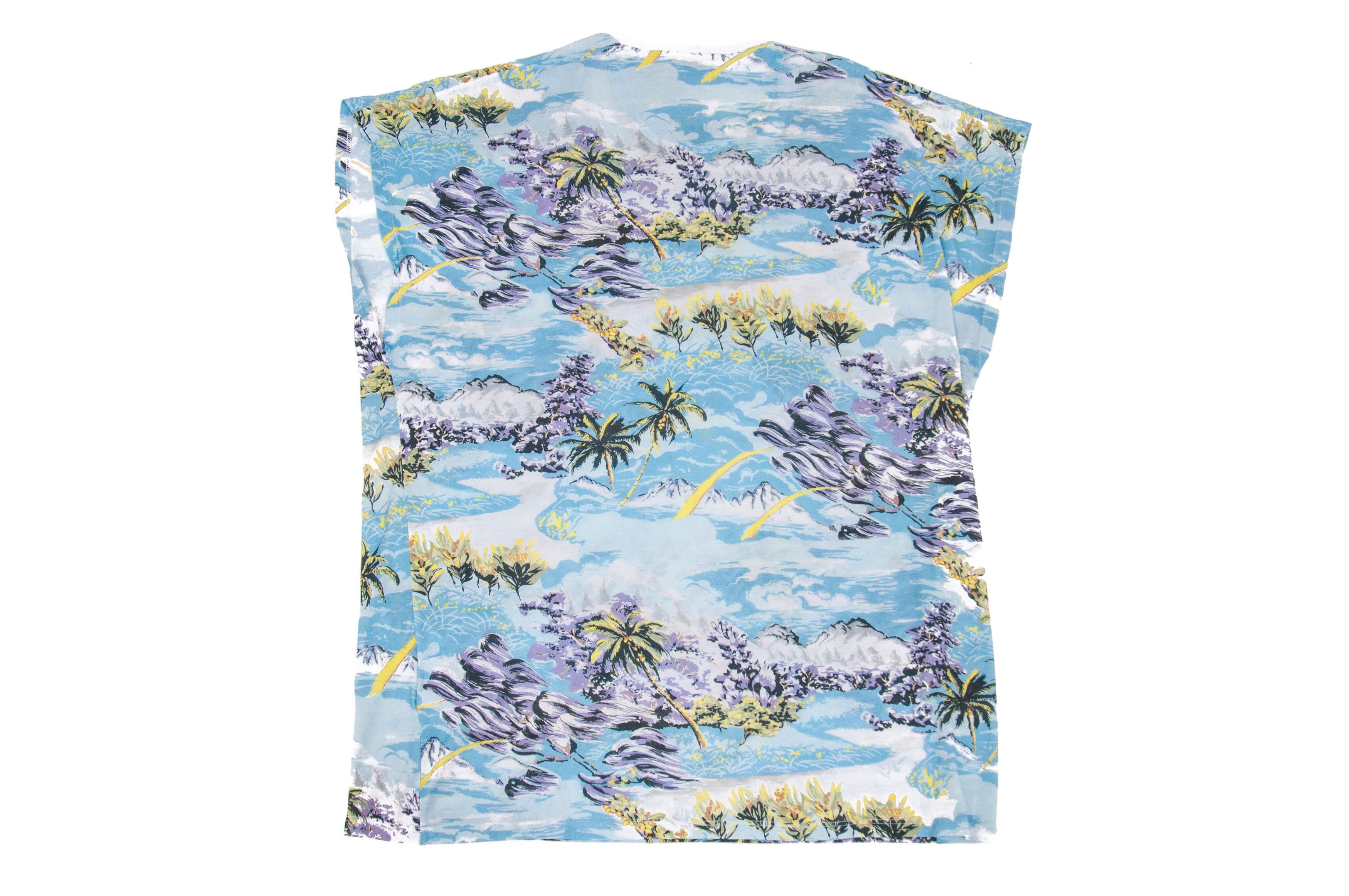Saint Laurent Paris Hawaiian Print Sleeveless Crewneck T-shirt Size US M / EU 48-50 / 2 - 4 Thumbnail