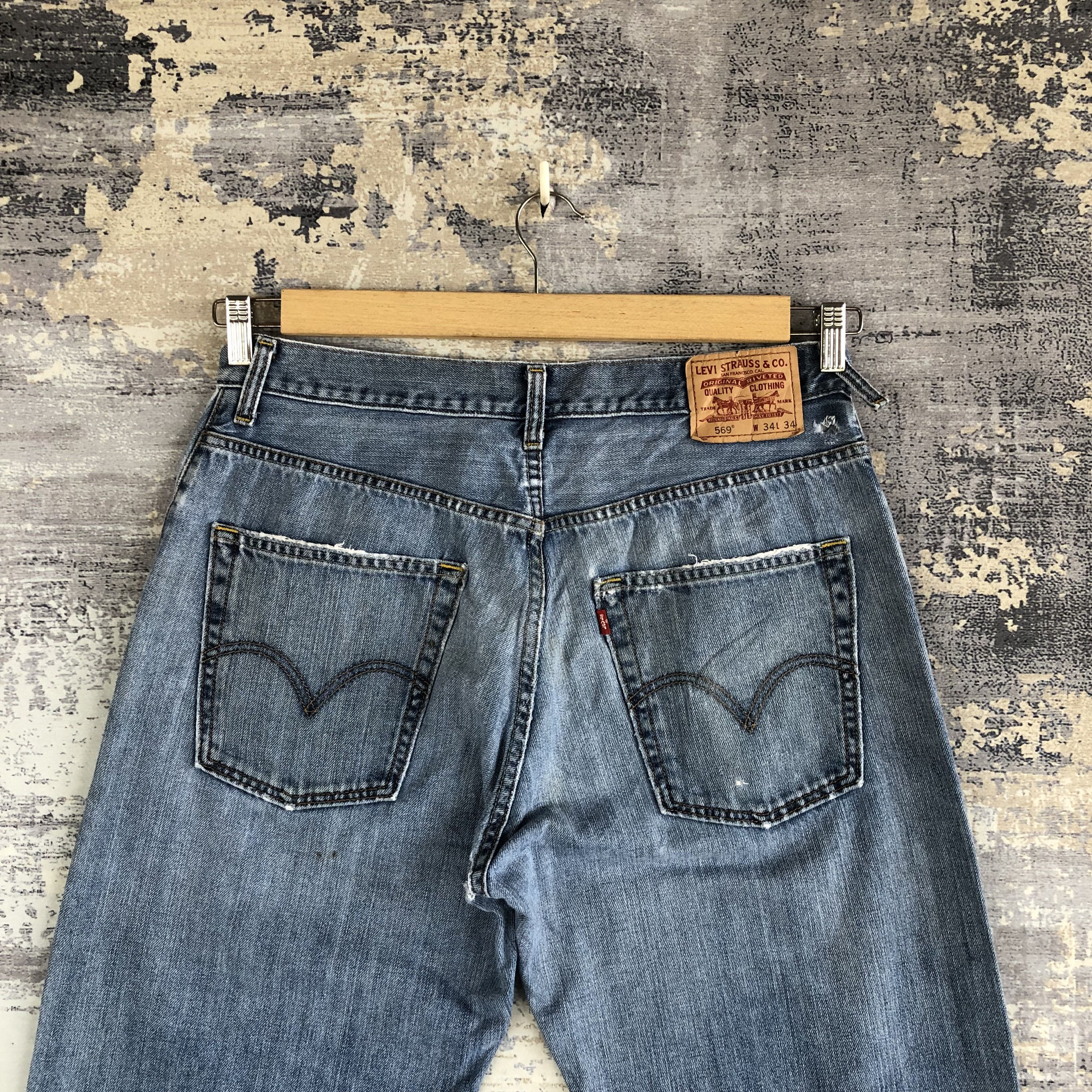 Levi's Vintage Levis 569 Distressed Faded Jeans Levi's Ripped Denim Size US 32 / EU 48 - 4 Thumbnail