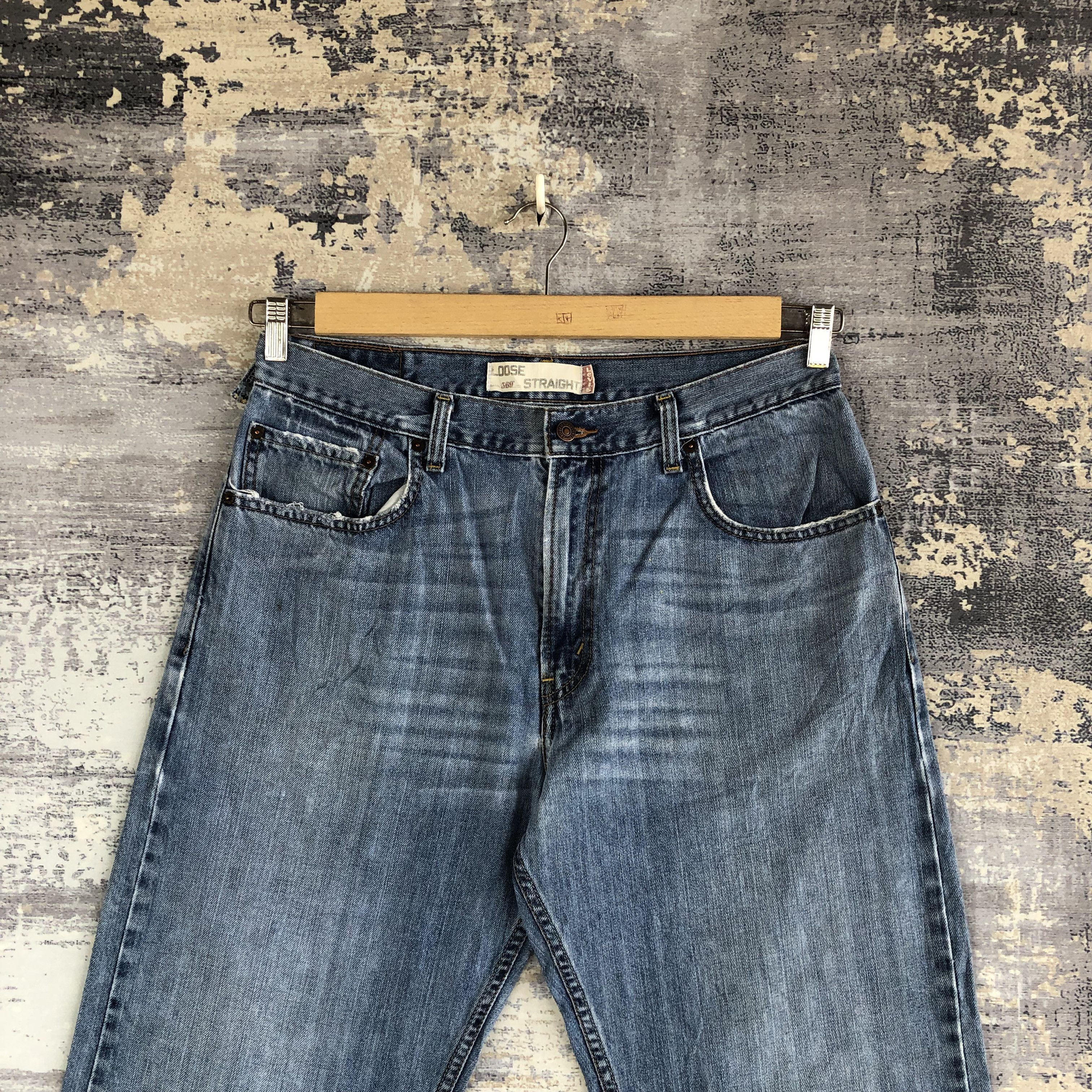 Levi's Vintage Levis 569 Distressed Faded Jeans Levi's Ripped Denim Size US 32 / EU 48 - 3 Thumbnail