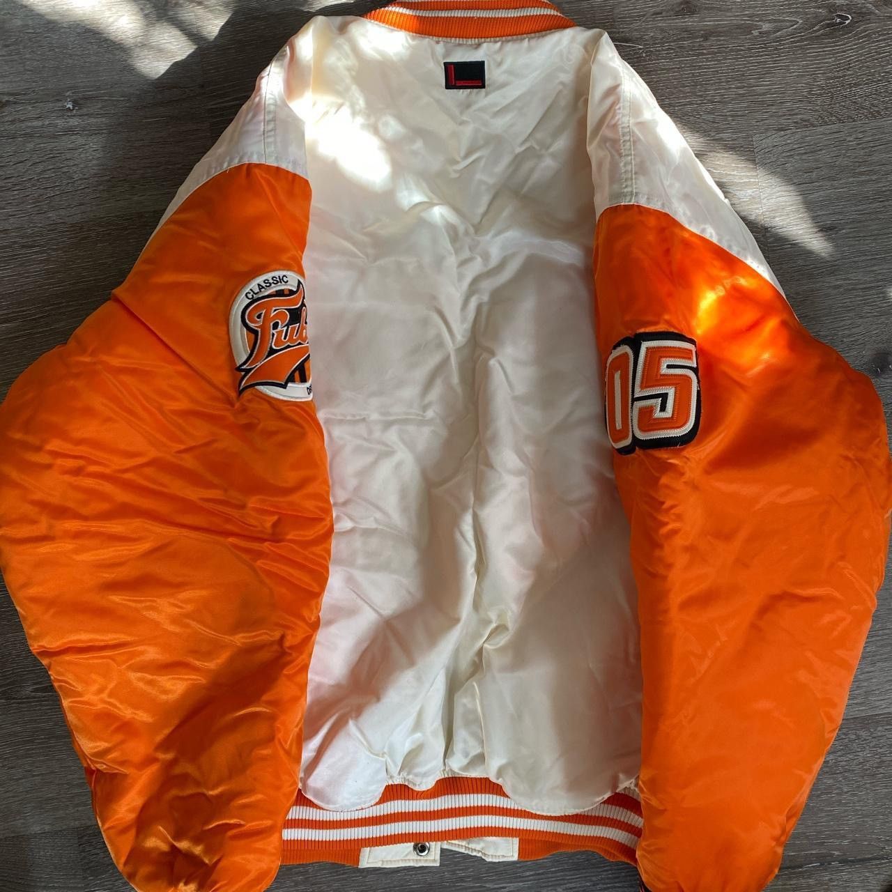 Fubu *SOLD* Satin FUBU Bomber Varsity Jacket | Grailed