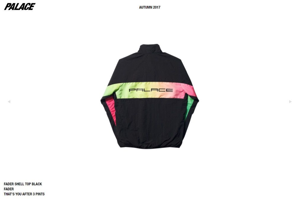 Palace Palace Fader Shell Top Black FW17 | Grailed