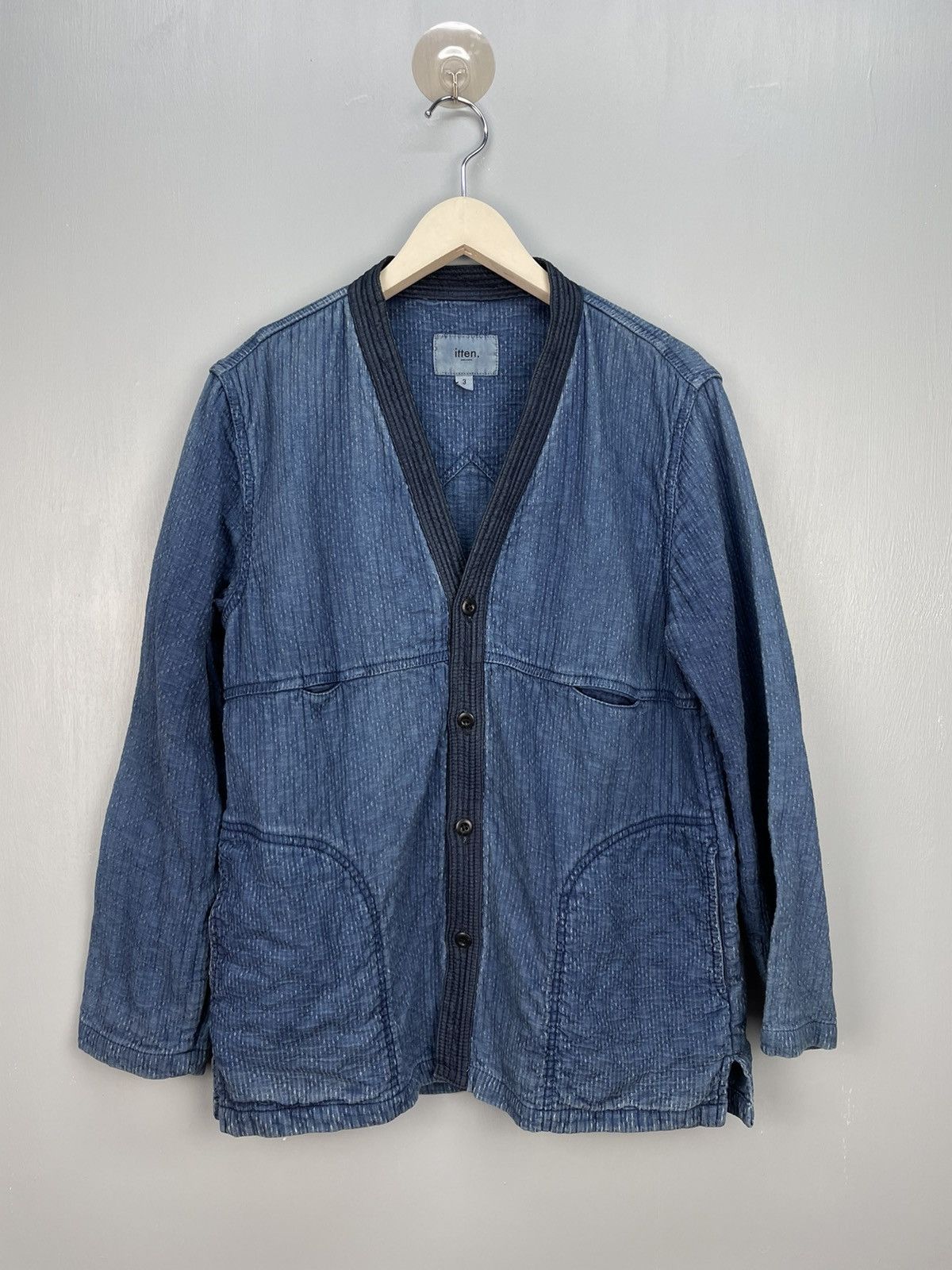 Japanese Brand Itten. Indigo button up kimono style Size US M / EU 48-50 / 2 - 1 Thumbnail