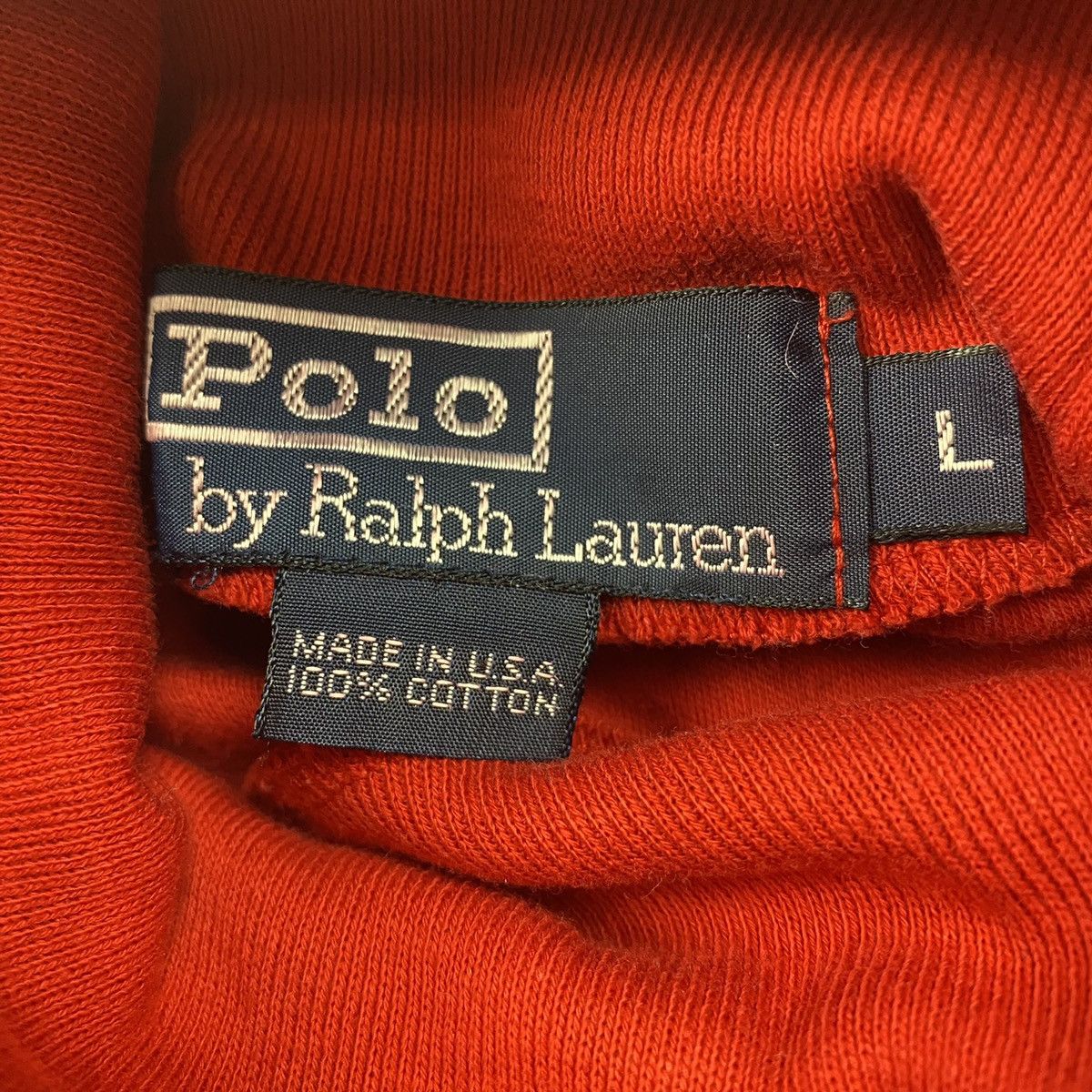 Polo Ralph Lauren Vintage Polo Ralph Lauren Turtle Neck Red 90s Size L Size US L / EU 52-54 / 3 - 3 Thumbnail