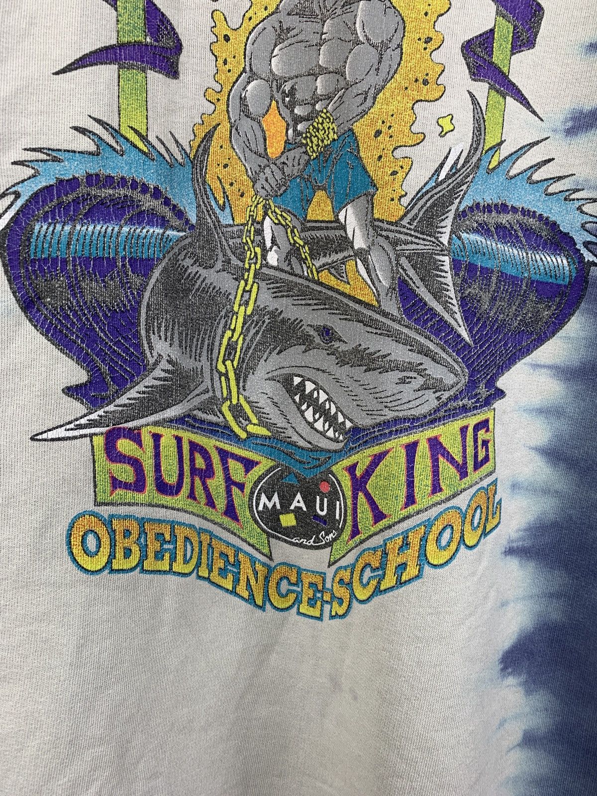 Maui and Sons 90s Vintage Maui and Sons Surf King Shark Man Sweatshirt Size US M / EU 48-50 / 2 - 12 Thumbnail