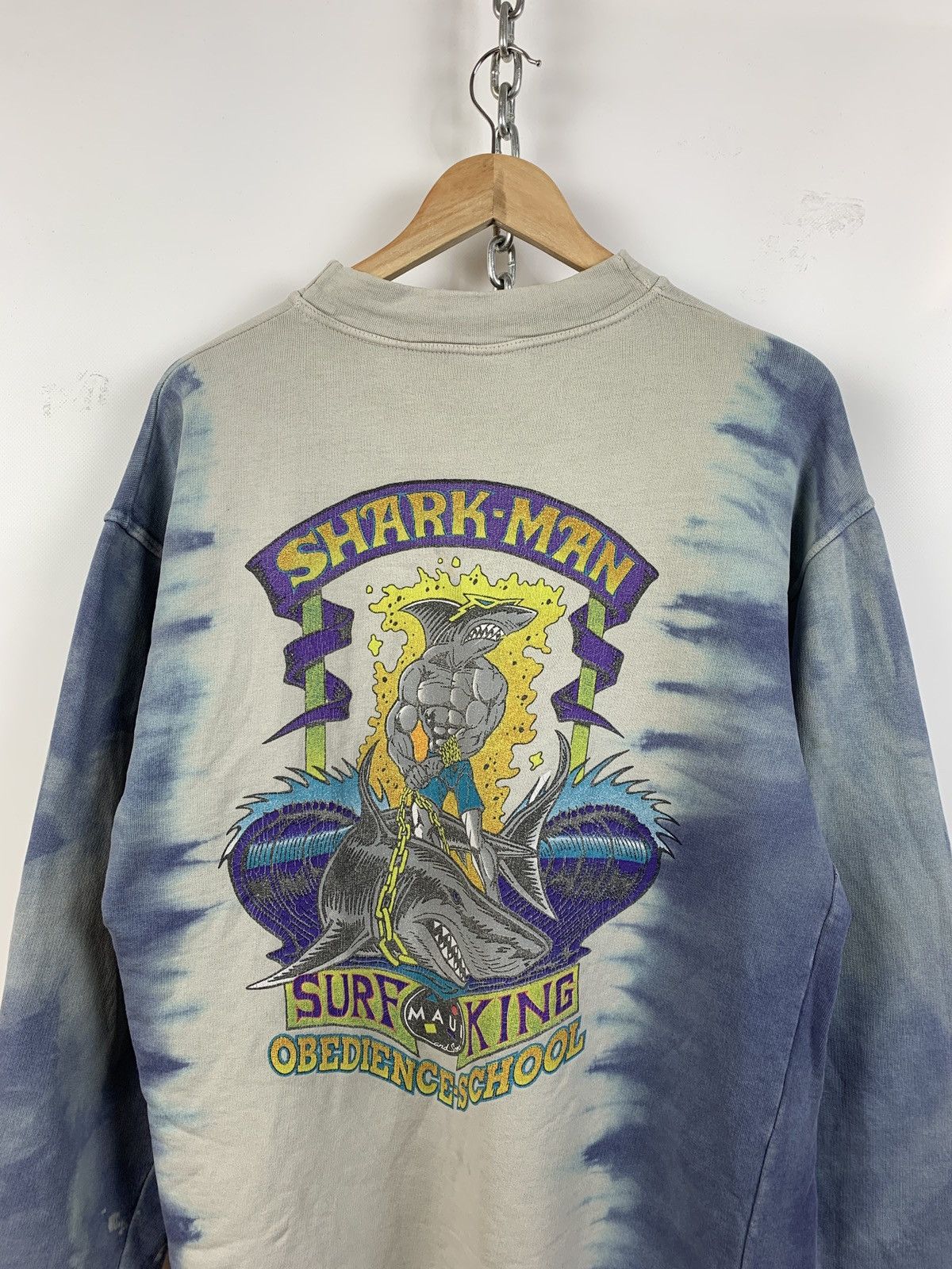 Maui and Sons 90s Vintage Maui and Sons Surf King Shark Man Sweatshirt Size US M / EU 48-50 / 2 - 3 Thumbnail