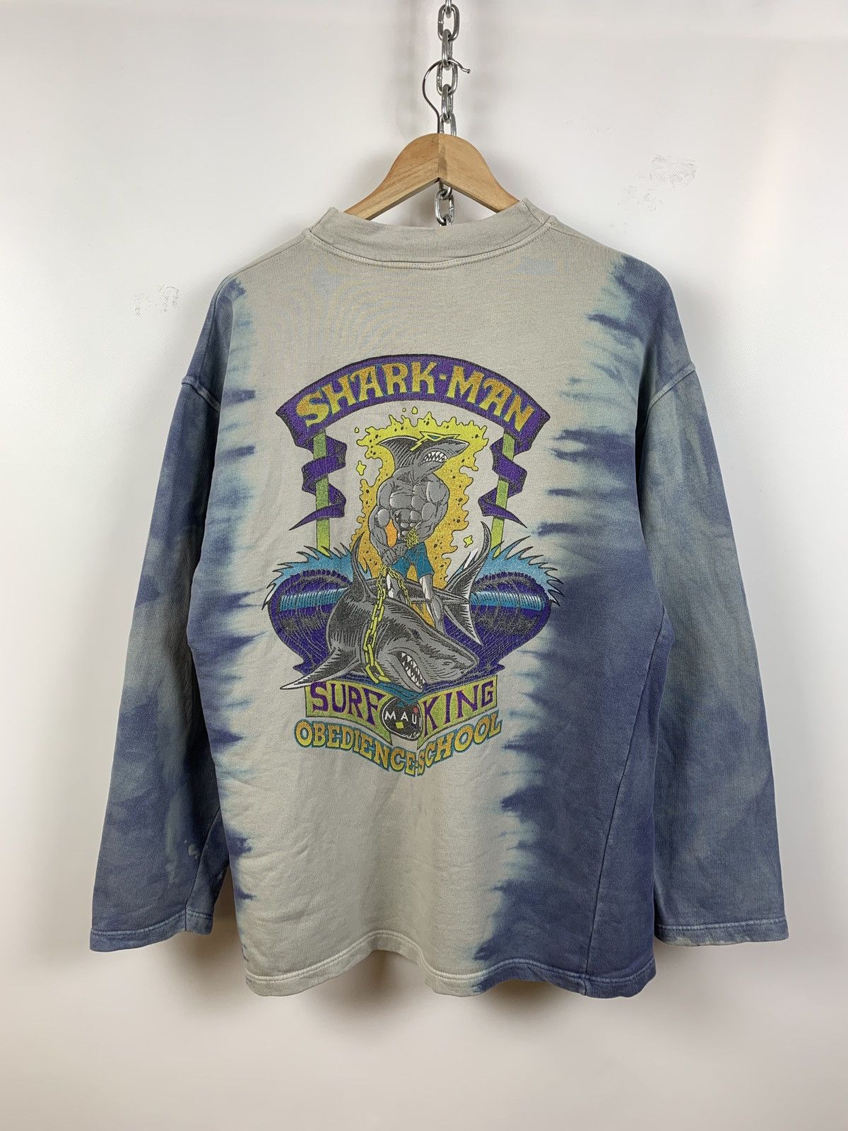 Maui and Sons 90s Vintage Maui and Sons Surf King Shark Man Sweatshirt Size US M / EU 48-50 / 2 - 1 Thumbnail
