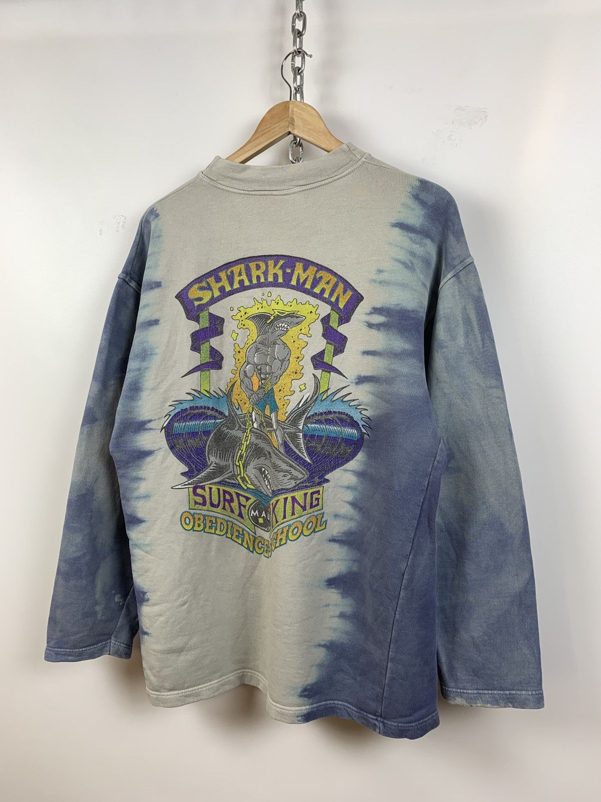 Maui and Sons 90s Vintage Maui and Sons Surf King Shark Man Sweatshirt Size US M / EU 48-50 / 2 - 7 Thumbnail