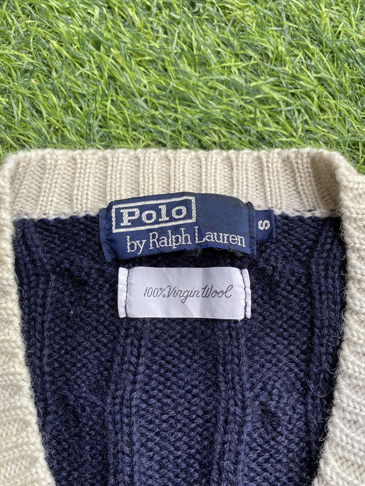 Polo Ralph Lauren 90s POLO RL patch cable knit Size US M / EU 48-50 / 2 - 7 Thumbnail