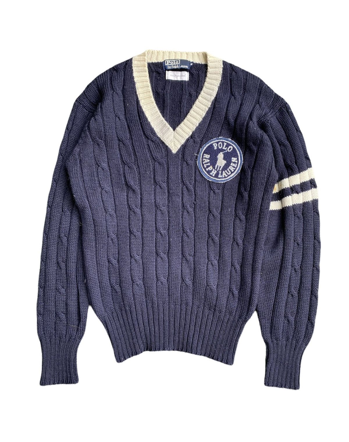 Polo Ralph Lauren 90s POLO RL patch cable knit Size US M / EU 48-50 / 2 - 1 Thumbnail