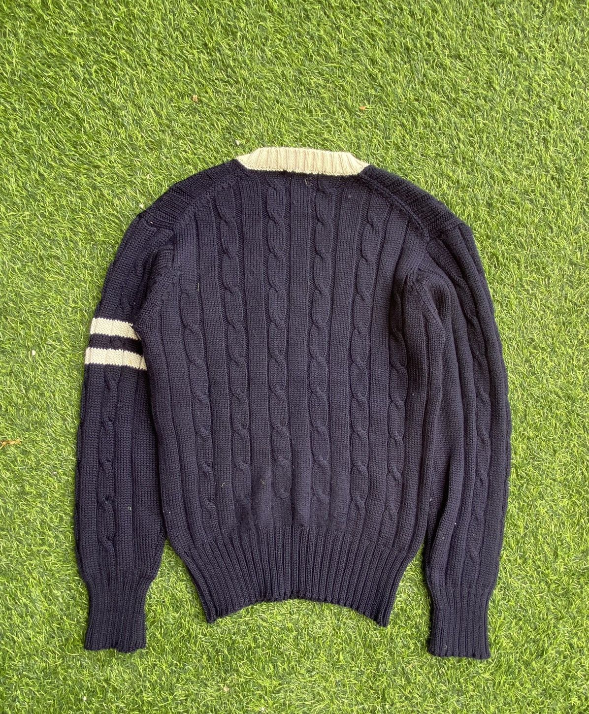 Polo Ralph Lauren 90s POLO RL patch cable knit Size US M / EU 48-50 / 2 - 6 Thumbnail