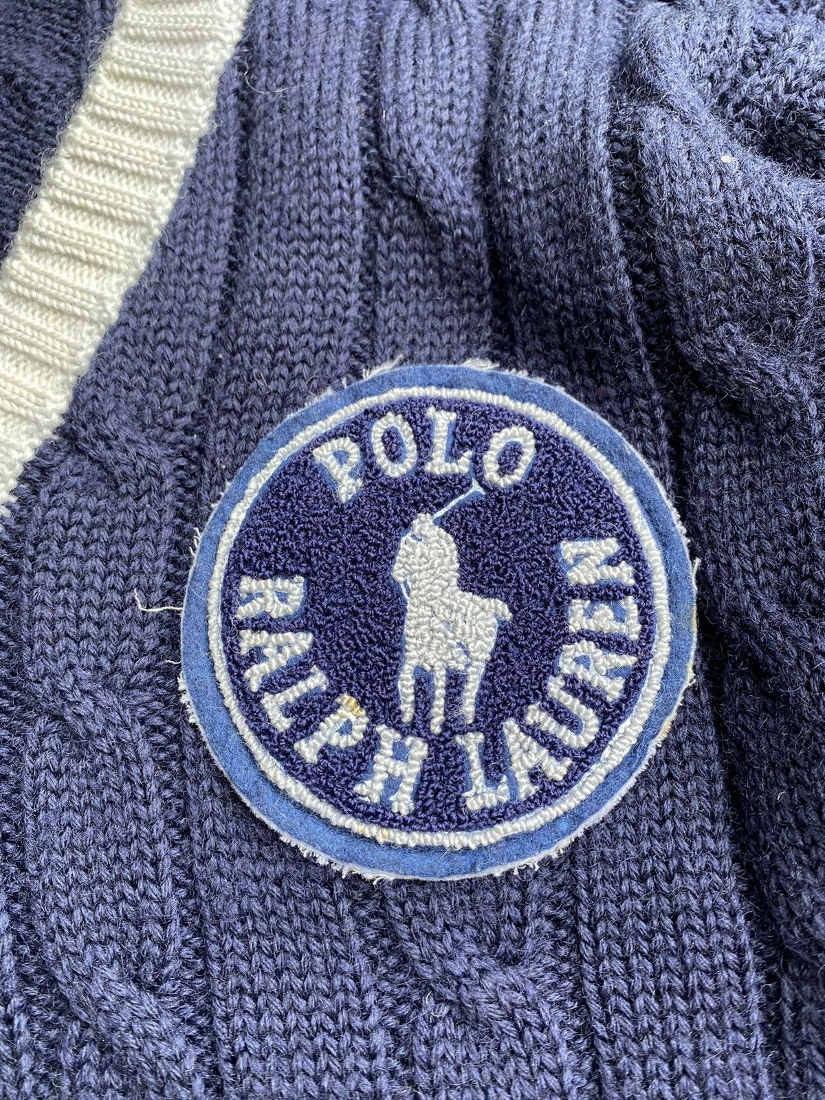 Polo Ralph Lauren 90s POLO RL patch cable knit Size US M / EU 48-50 / 2 - 4 Thumbnail
