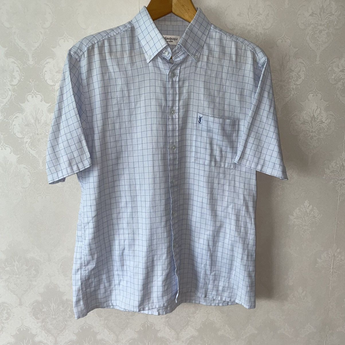 Yves Saint Laurent Ysl button up short sleeve shirt Size US L / EU 52-54 / 3 - 1 Thumbnail