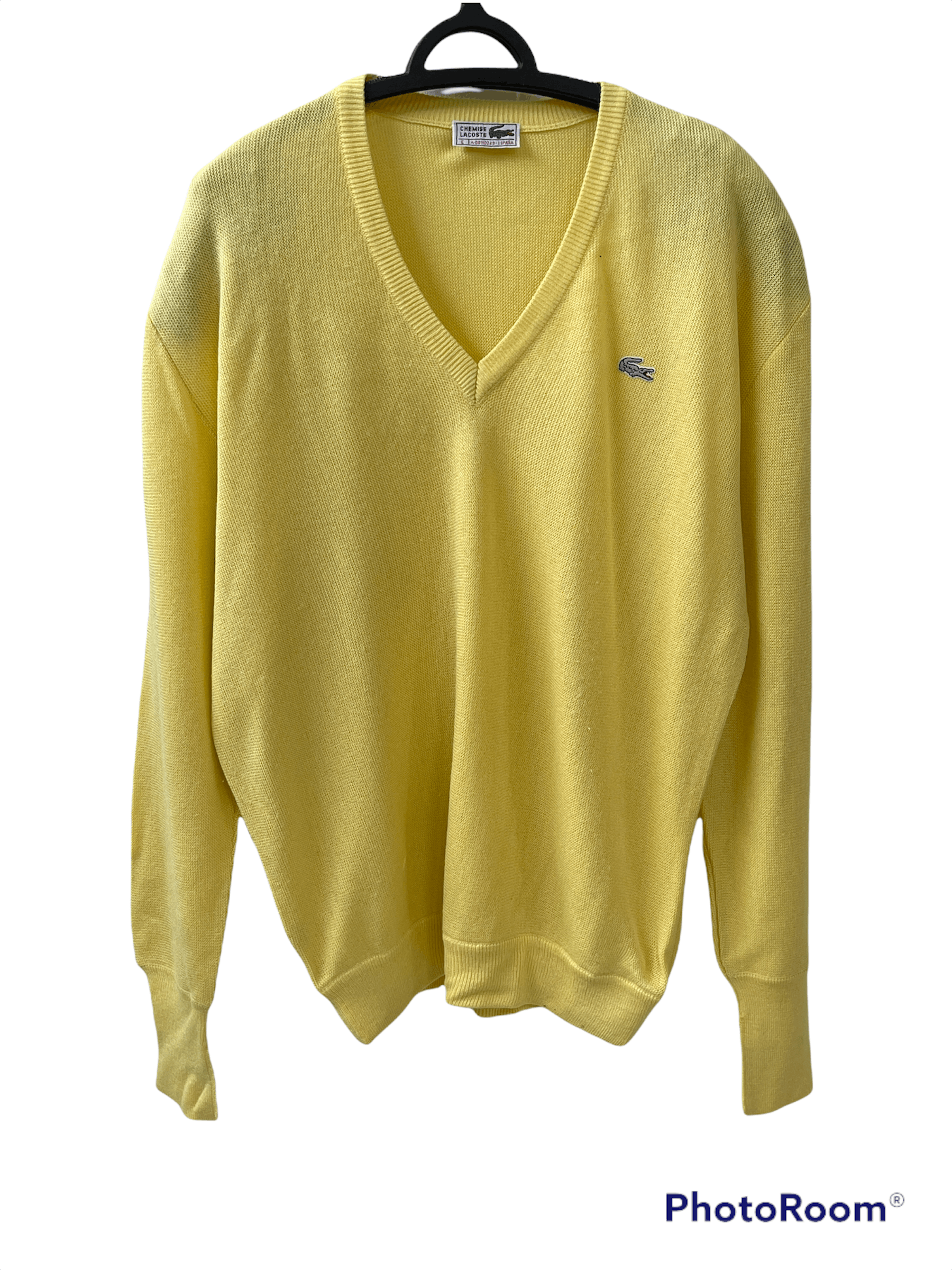Lacoste Sweater jumper Lacoste V neck size true xl Size US XL / EU 56 / 4 - 1 Thumbnail