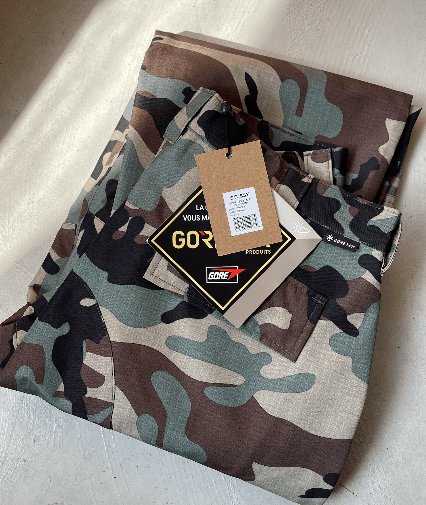 Goretex × Stussy GORE-TEX® 3 LAYER CAMO PANT | Grailed