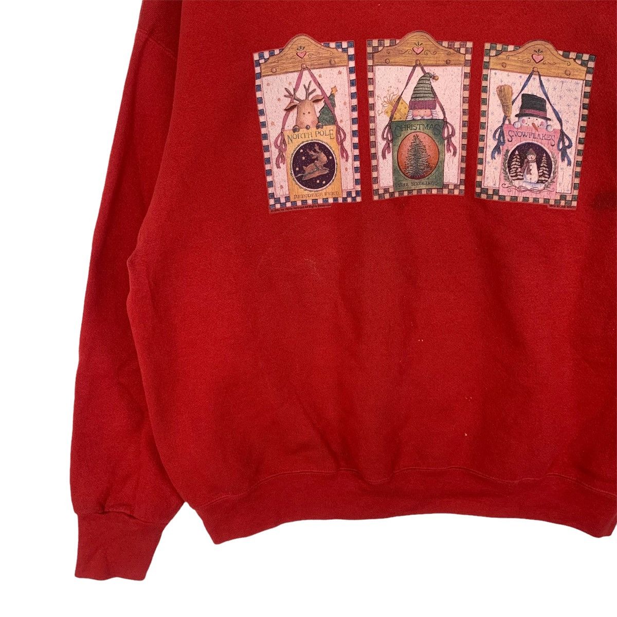 Vintage Woodside Christmas BigLogo Crewneck Sweatshirt Size US XL / EU 56 / 4 - 3 Thumbnail