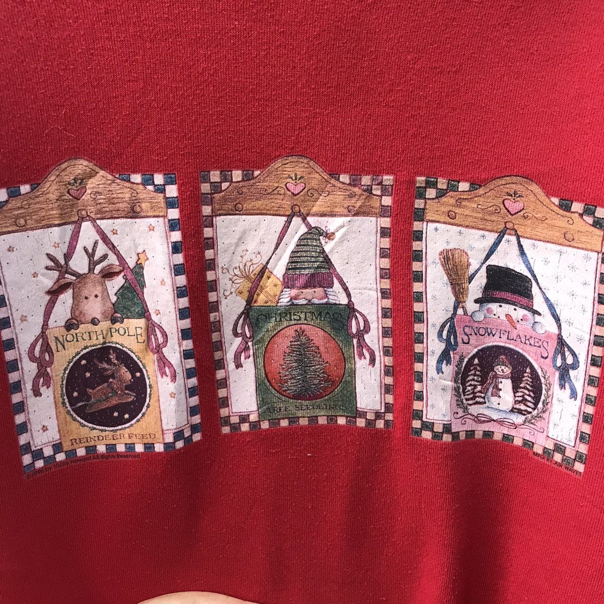 Vintage Woodside Christmas BigLogo Crewneck Sweatshirt Size US XL / EU 56 / 4 - 4 Thumbnail