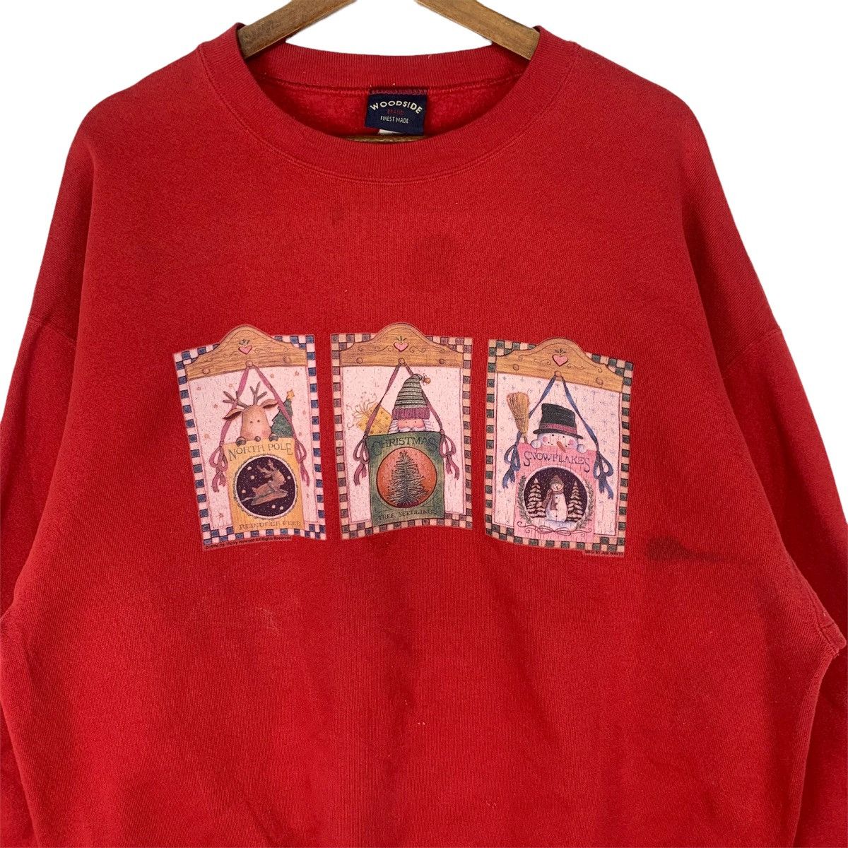 Vintage Woodside Christmas BigLogo Crewneck Sweatshirt Size US XL / EU 56 / 4 - 2 Thumbnail