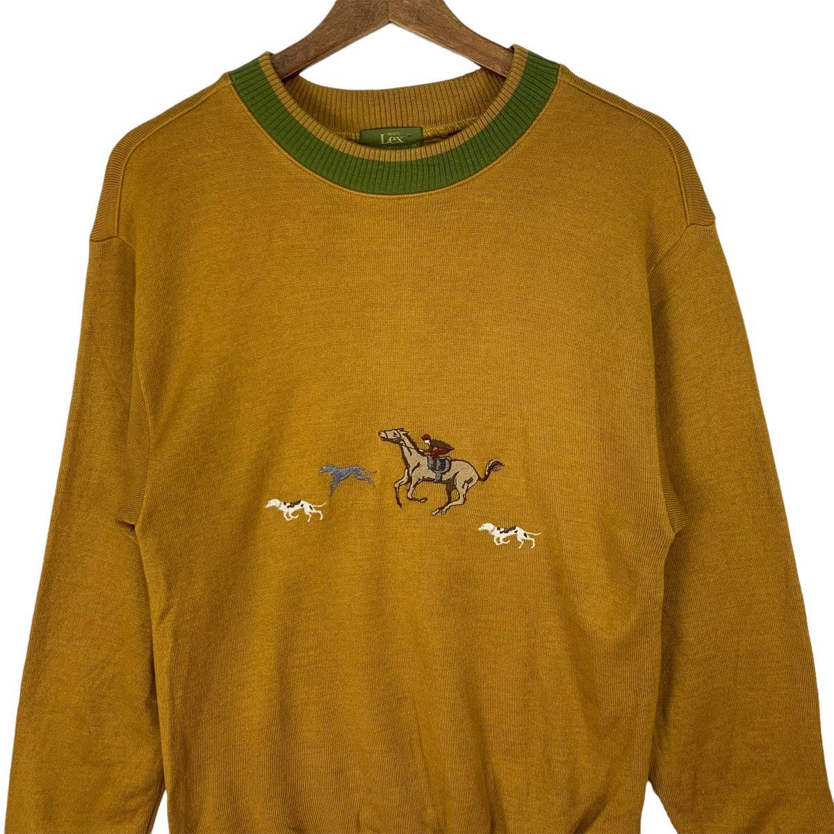 Japanese Brand Men’s Lex Embroidery Fleece Crewneck Sweatshirt Size US M / EU 48-50 / 2 - 2 Thumbnail