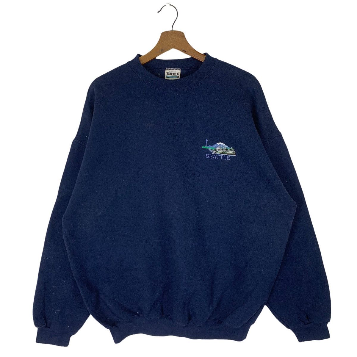 Tultex Vintage Tultex Seattle Crewneck Sweatshirt Size US XL / EU 56 / 4 - 1 Thumbnail