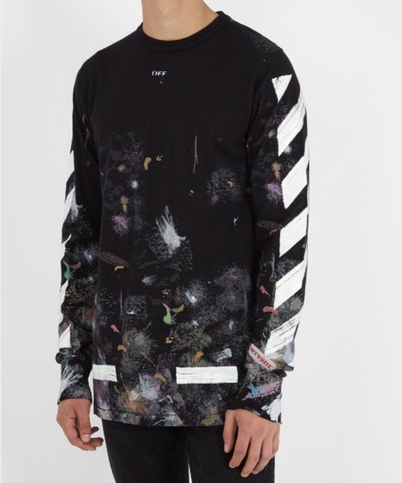 Off white galaxy outlet tee sizing