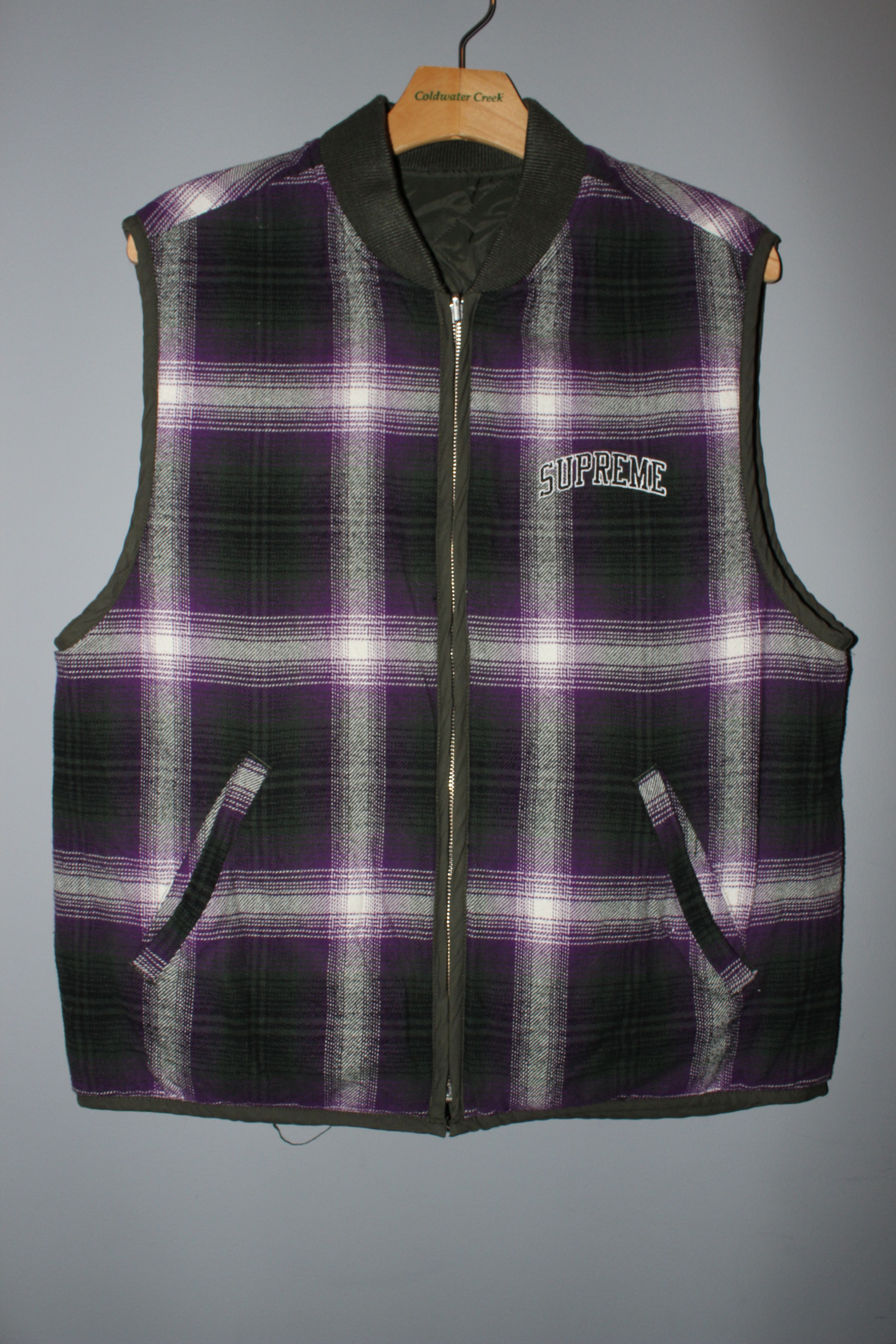 Supreme Supreme Reversible Shadow Plaid Vest FW17 | Grailed