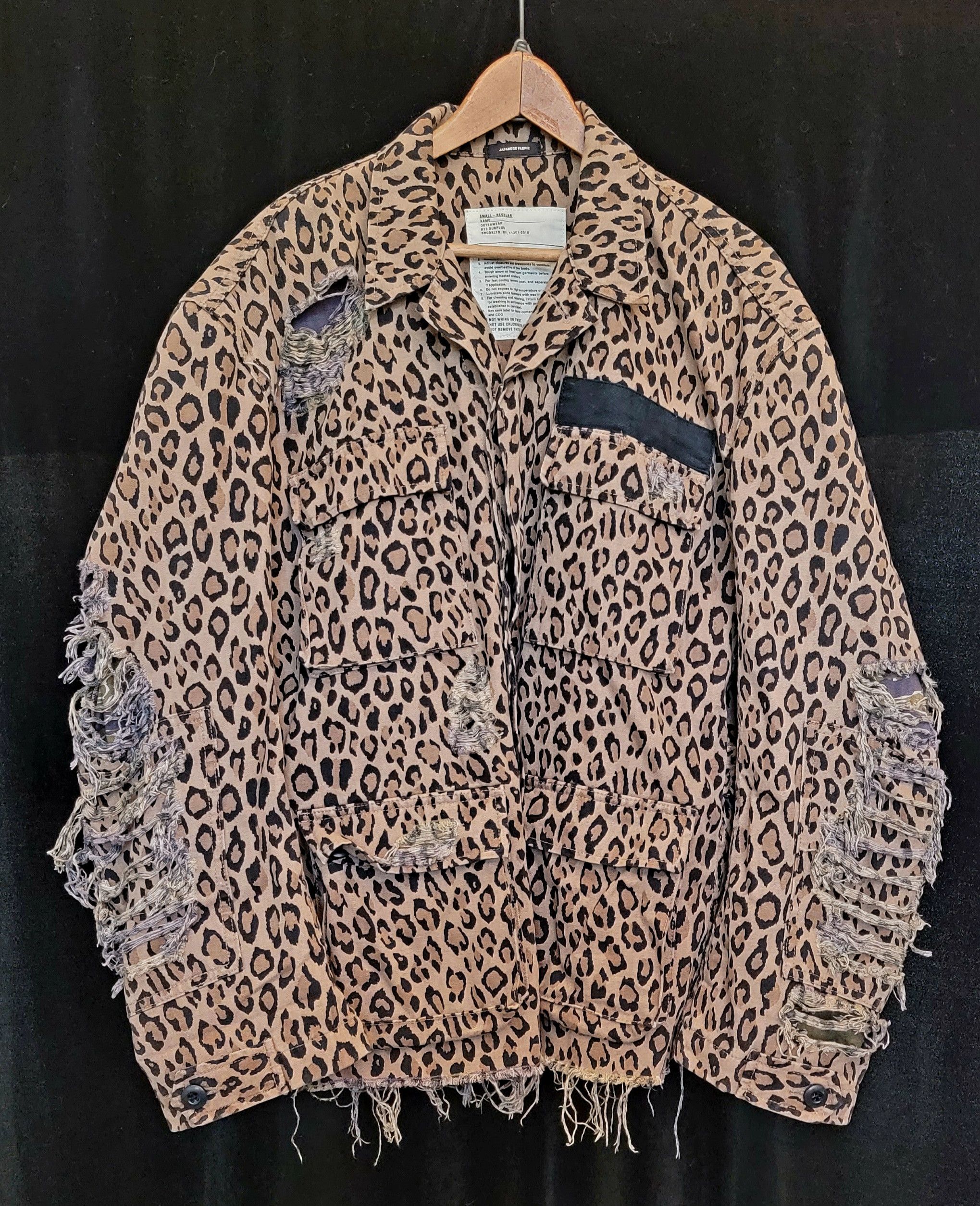 R13 R13 Shredded Leopard Abu Jacket Grailed