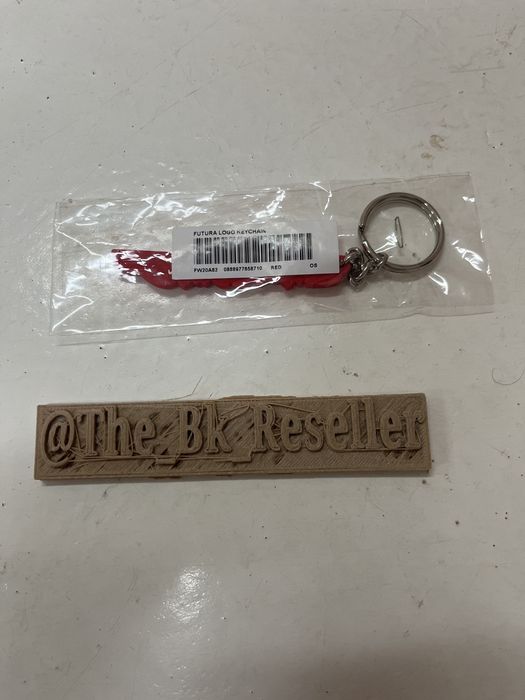 Supreme Futura Logo Keychain RED FW20 | Grailed